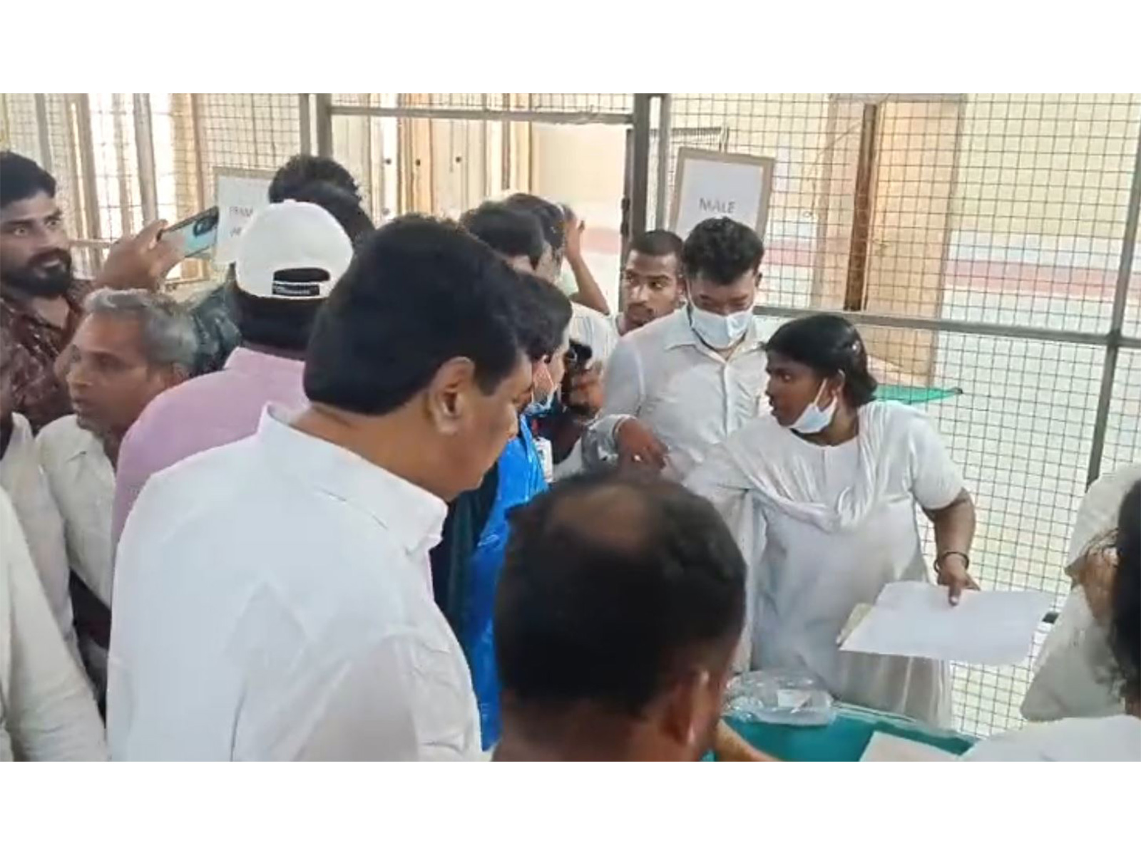 Scenes inside the hospital after the temple stampeded (Photo/ANI)