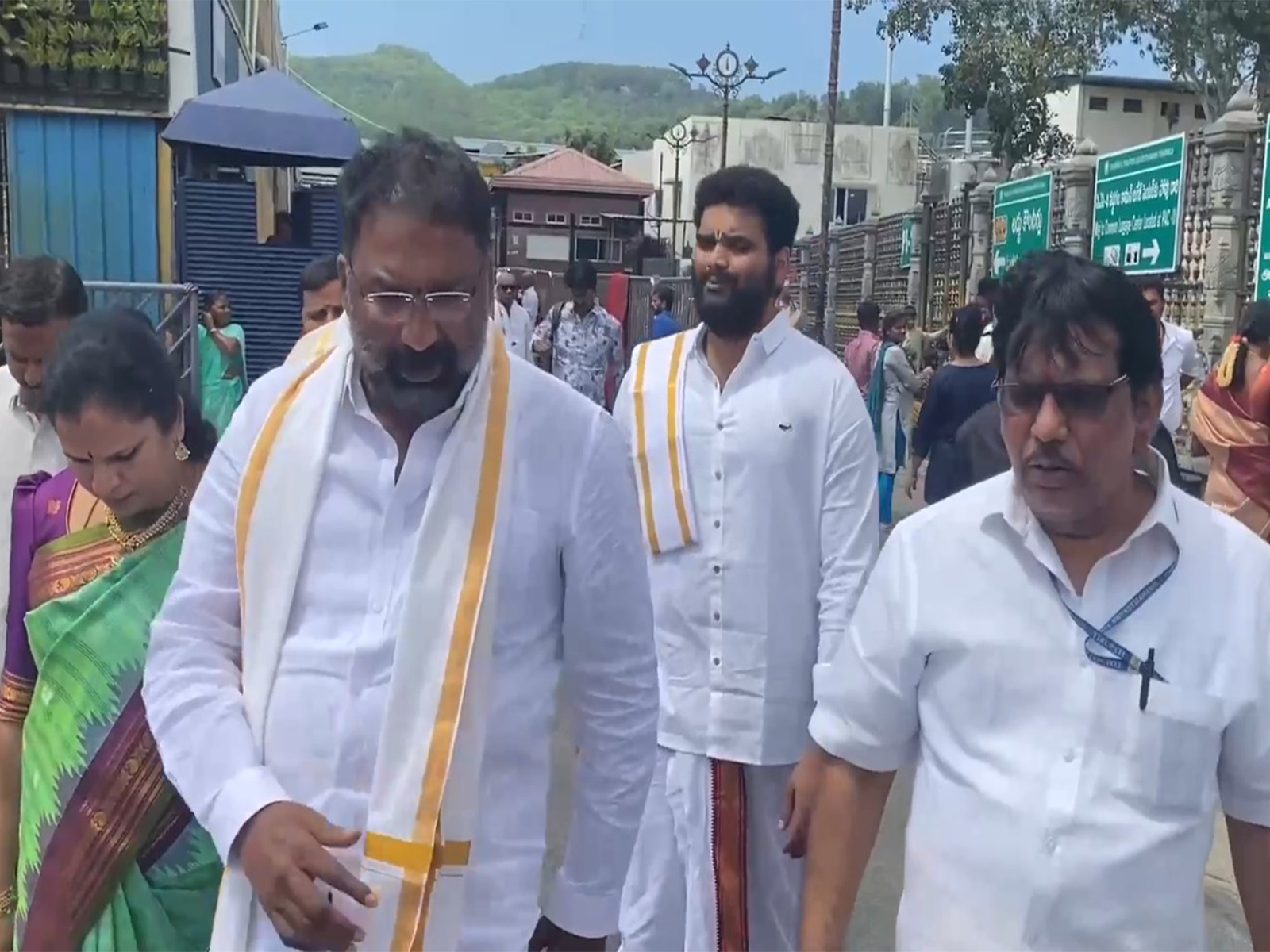 Telangana Minister Vakiti Srihari visits Tirumala Sri Venkateswara Swamy Temple (Photo/ANI)