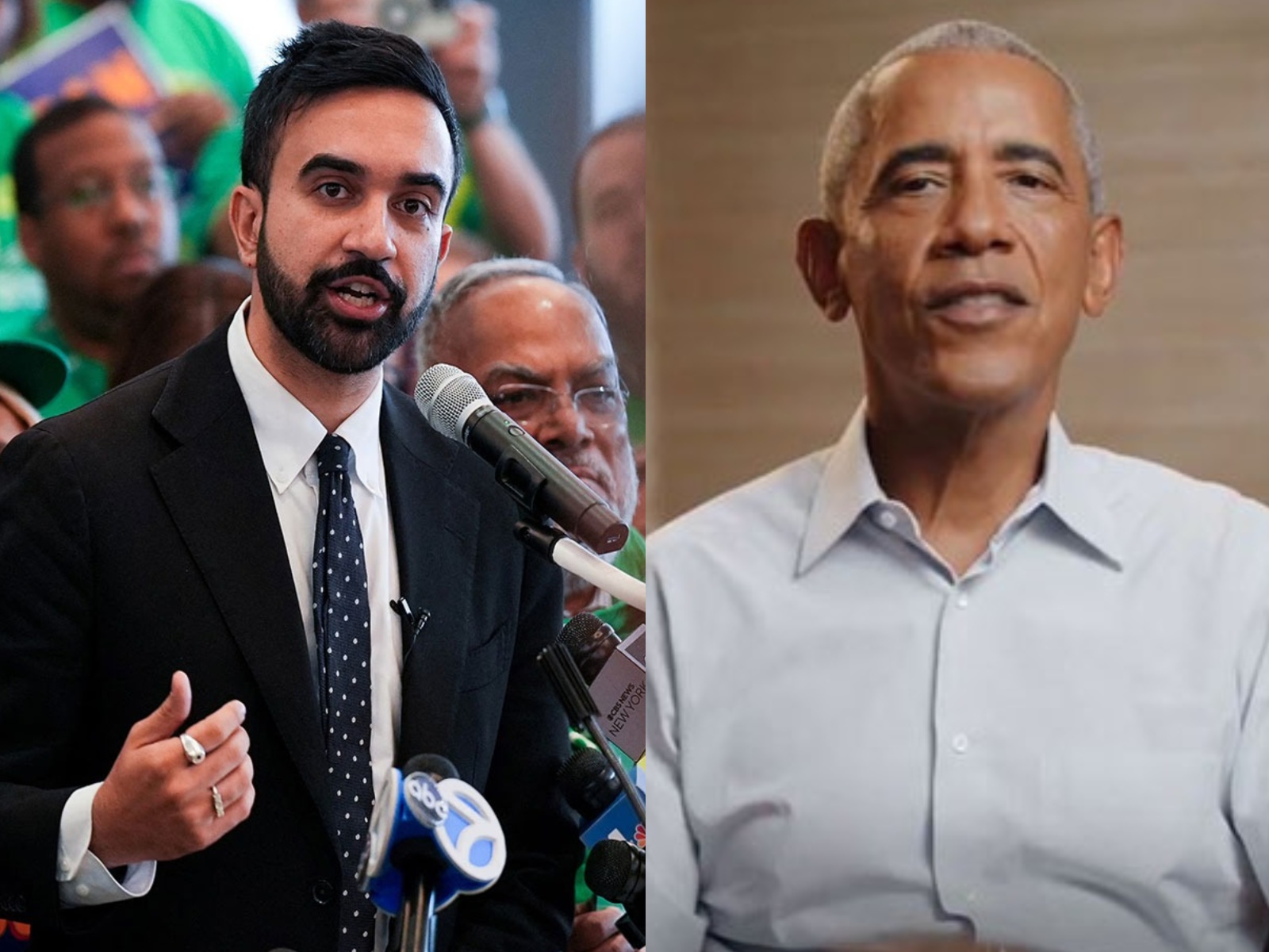 New York City mayoral candidate Zohran Mamdani (left) and former US President Barack Obama. (Photo/Reuters)