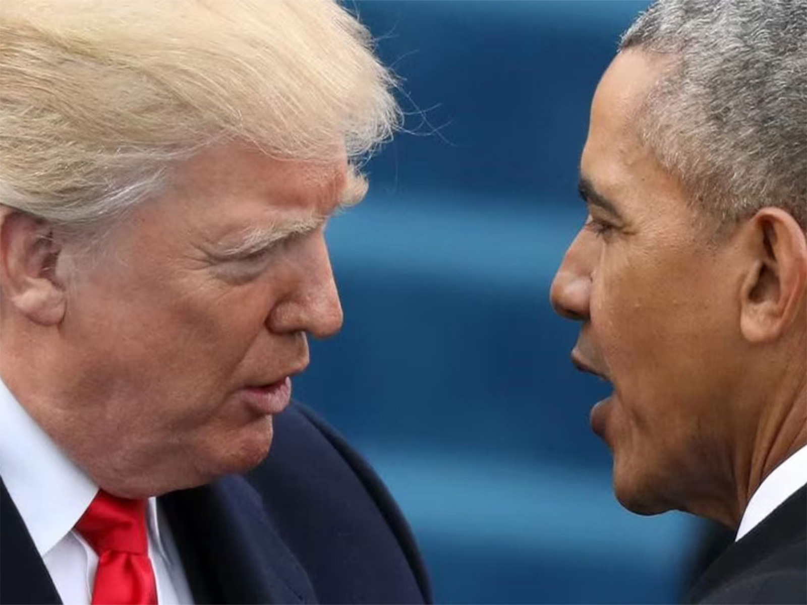 US President Donald Trump (left) and former President Barack Obama. (File Photo/Reuters)