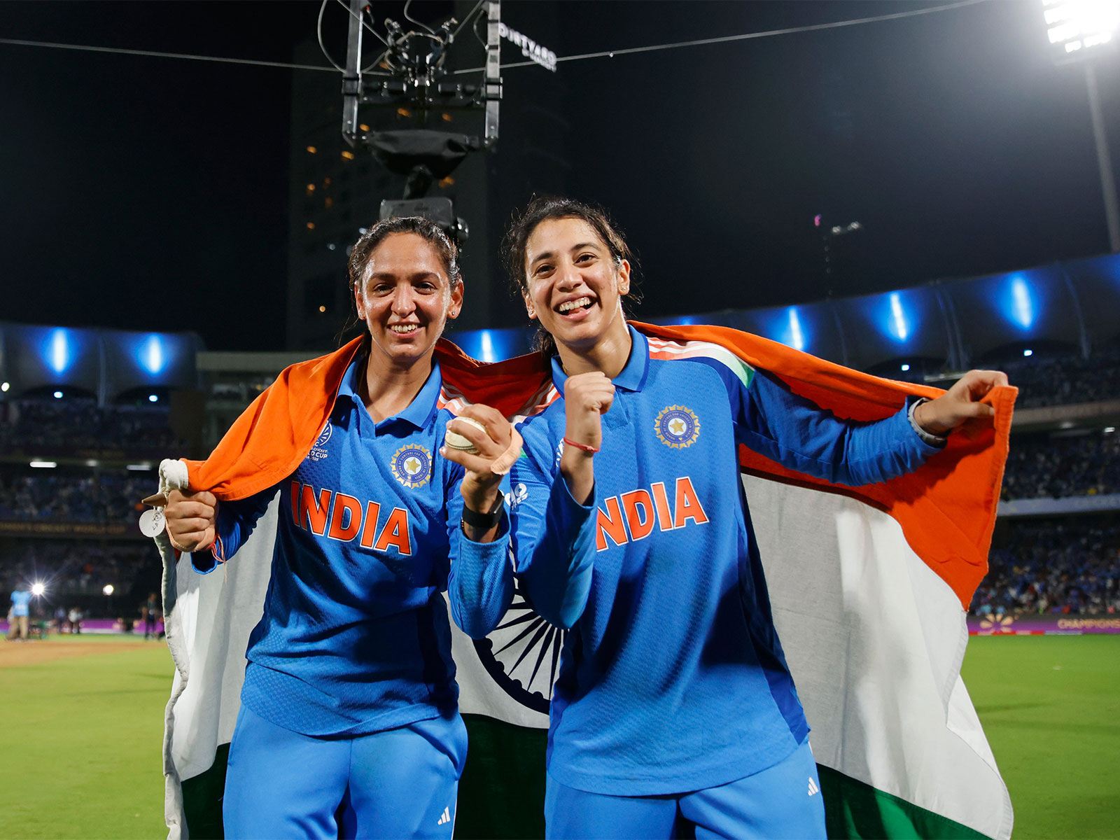 Indian Captain Harmanpreet Kaur and vice-captain Smriti Mandhana (Photo:@BCCIWomen/X)
