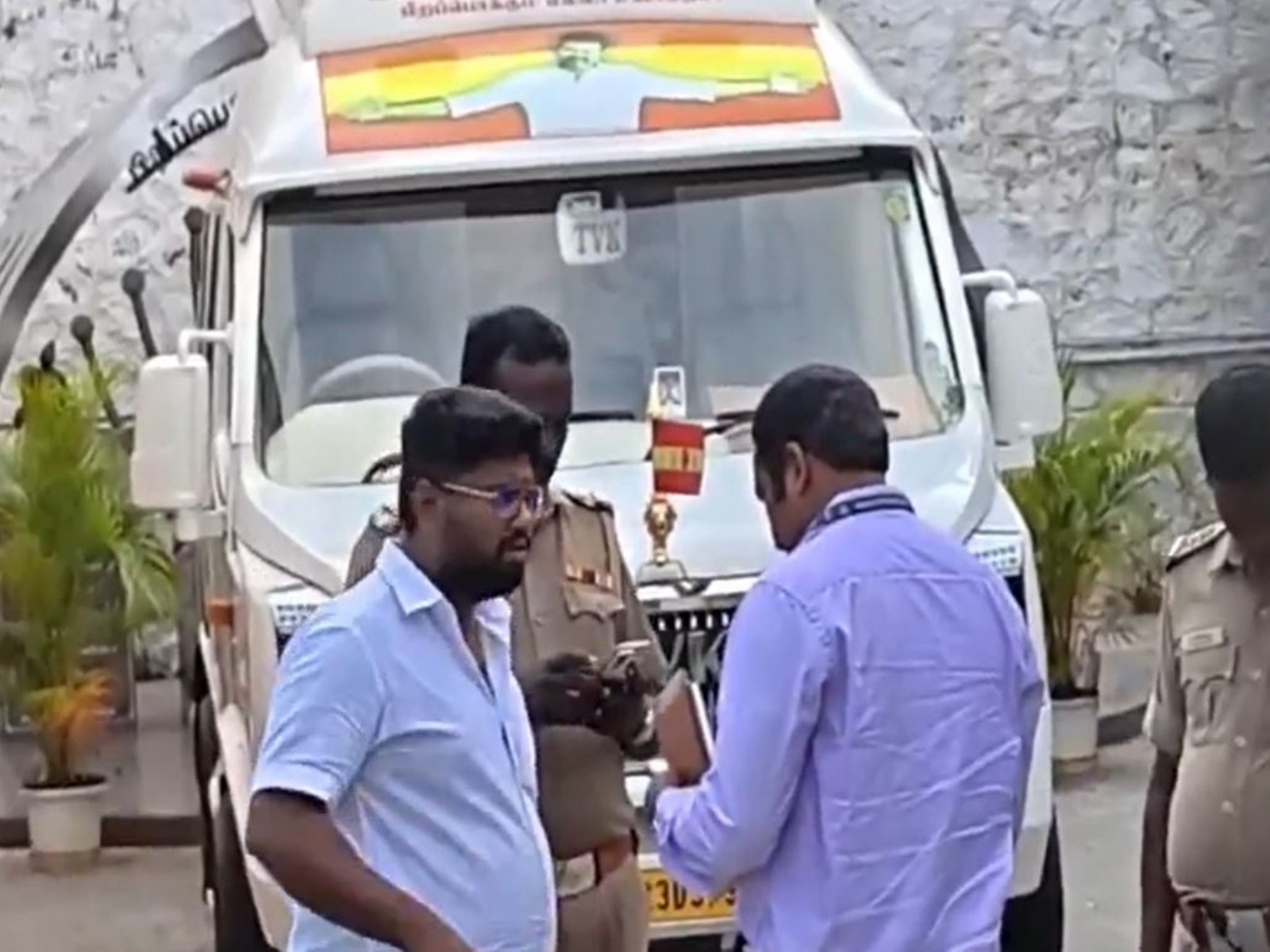 Visuals from TVK headquarters (Photo/ANI)