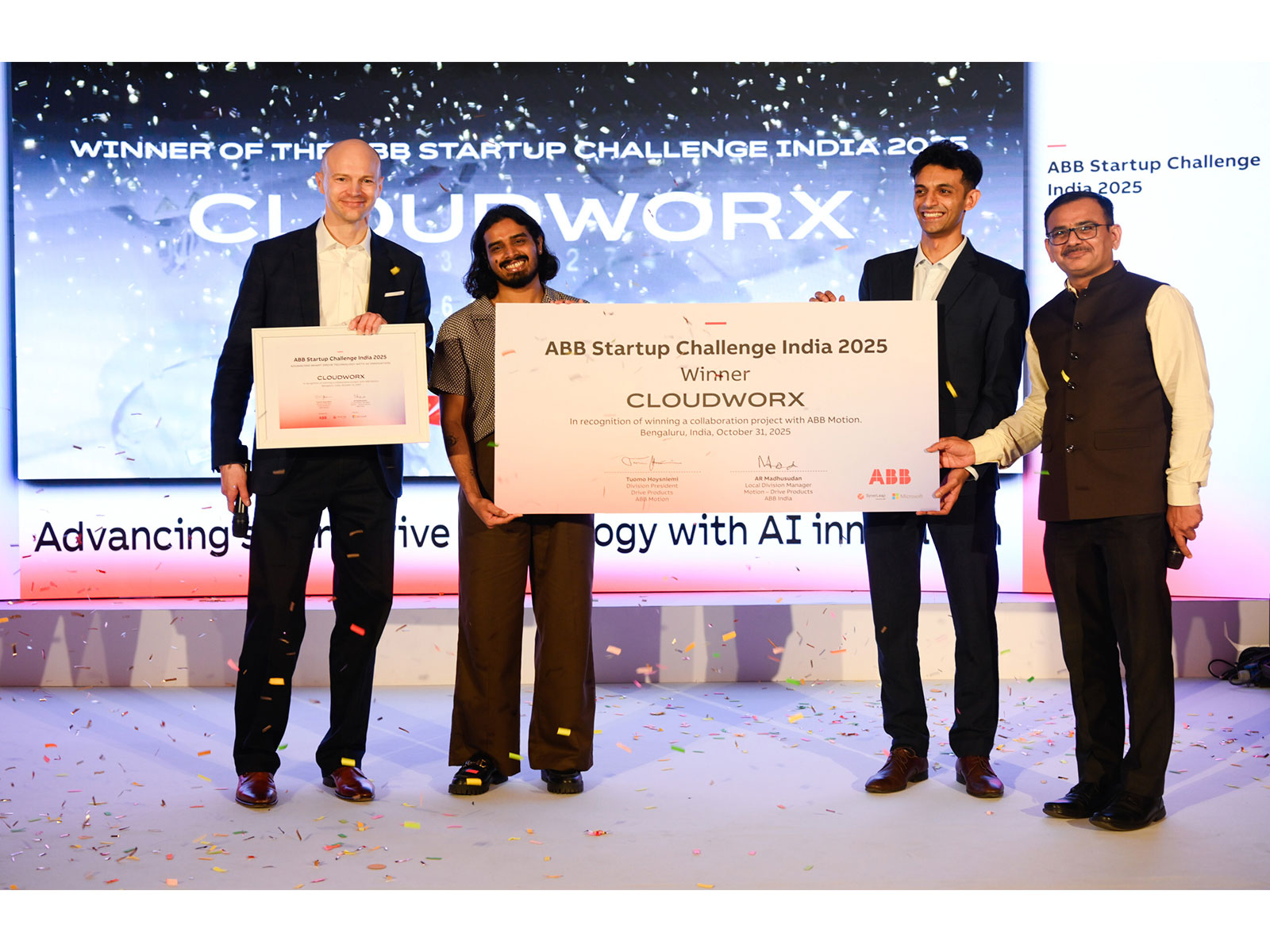 ABB Startup Challenge India 2025 winner recognized for advancing smart drive technology with AI innovation