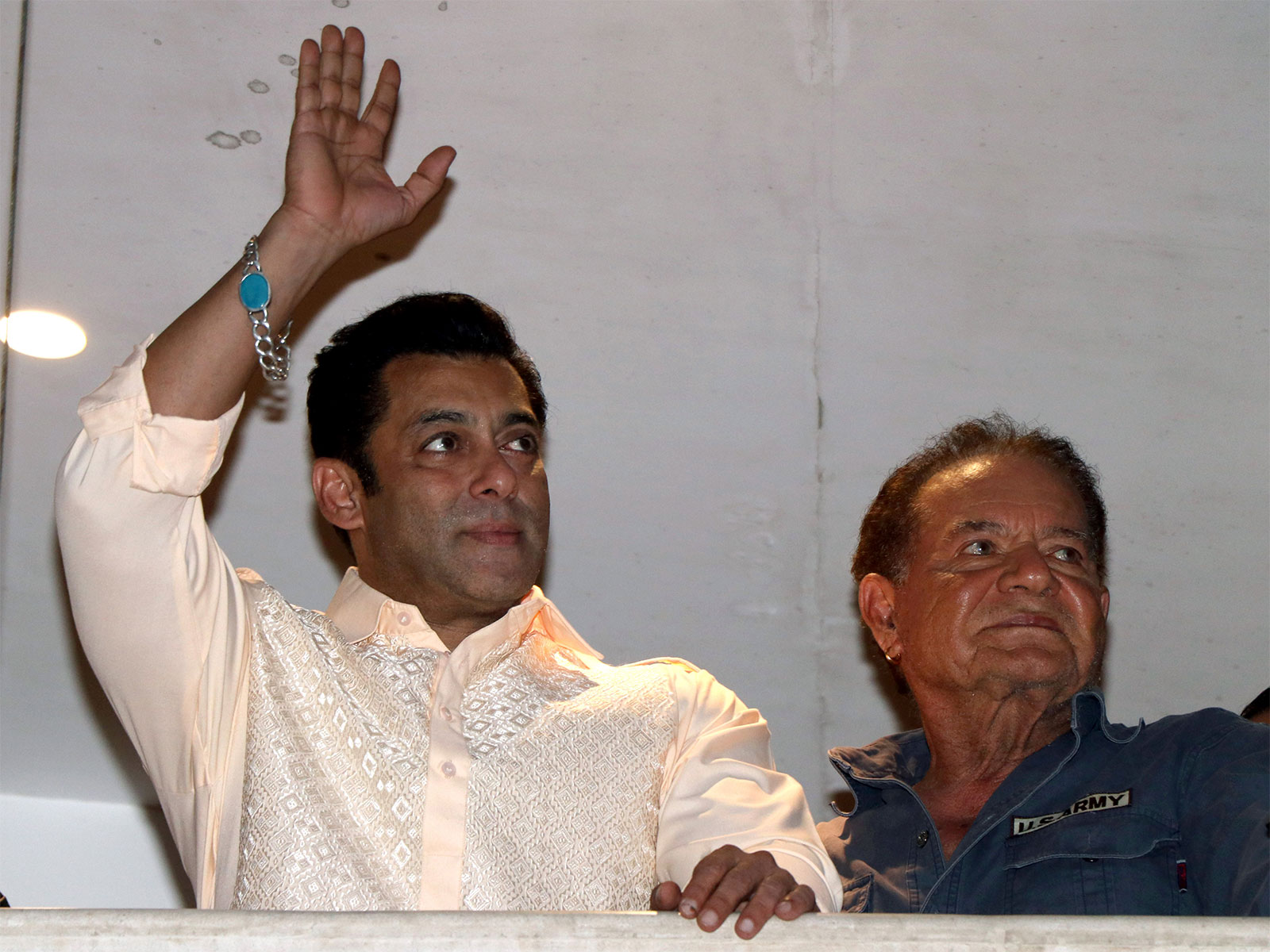 Salman Khan with Salim Khan (File photo: ANI)