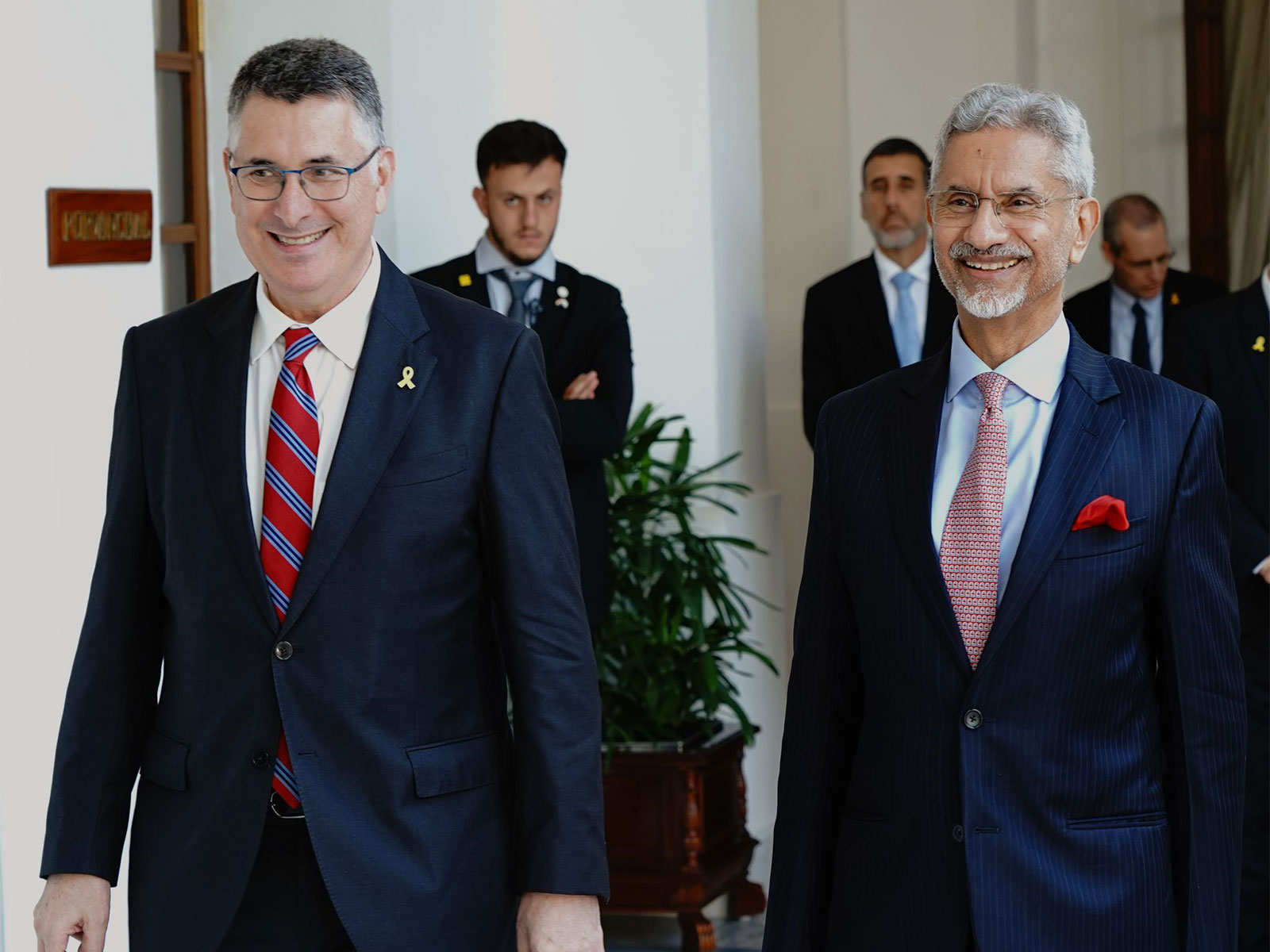 Israeli Foreign Minister Gideon Saar and EAM S Jaishankar (Photo/ X@DrSJaishankar)