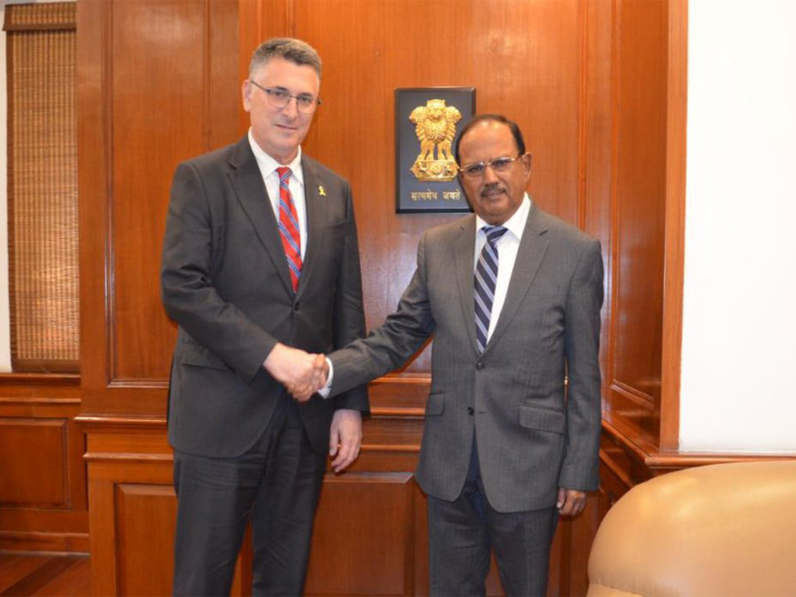 Israel FM Gideon Sa'ar with NSA Ajit Doval (Photo/ X@gidonsaar)