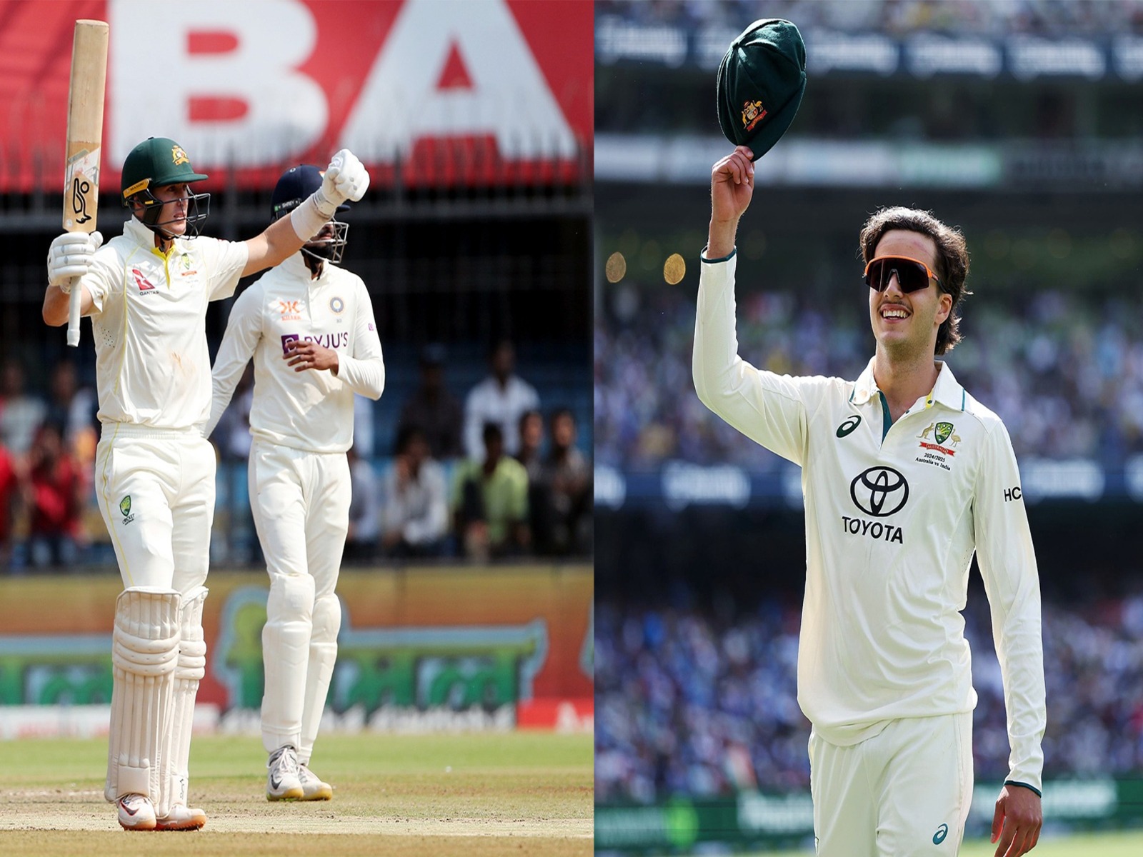 Australia batters Marnus Labuschagne (L) and Sam Konstas (R). (Photo: ANI)