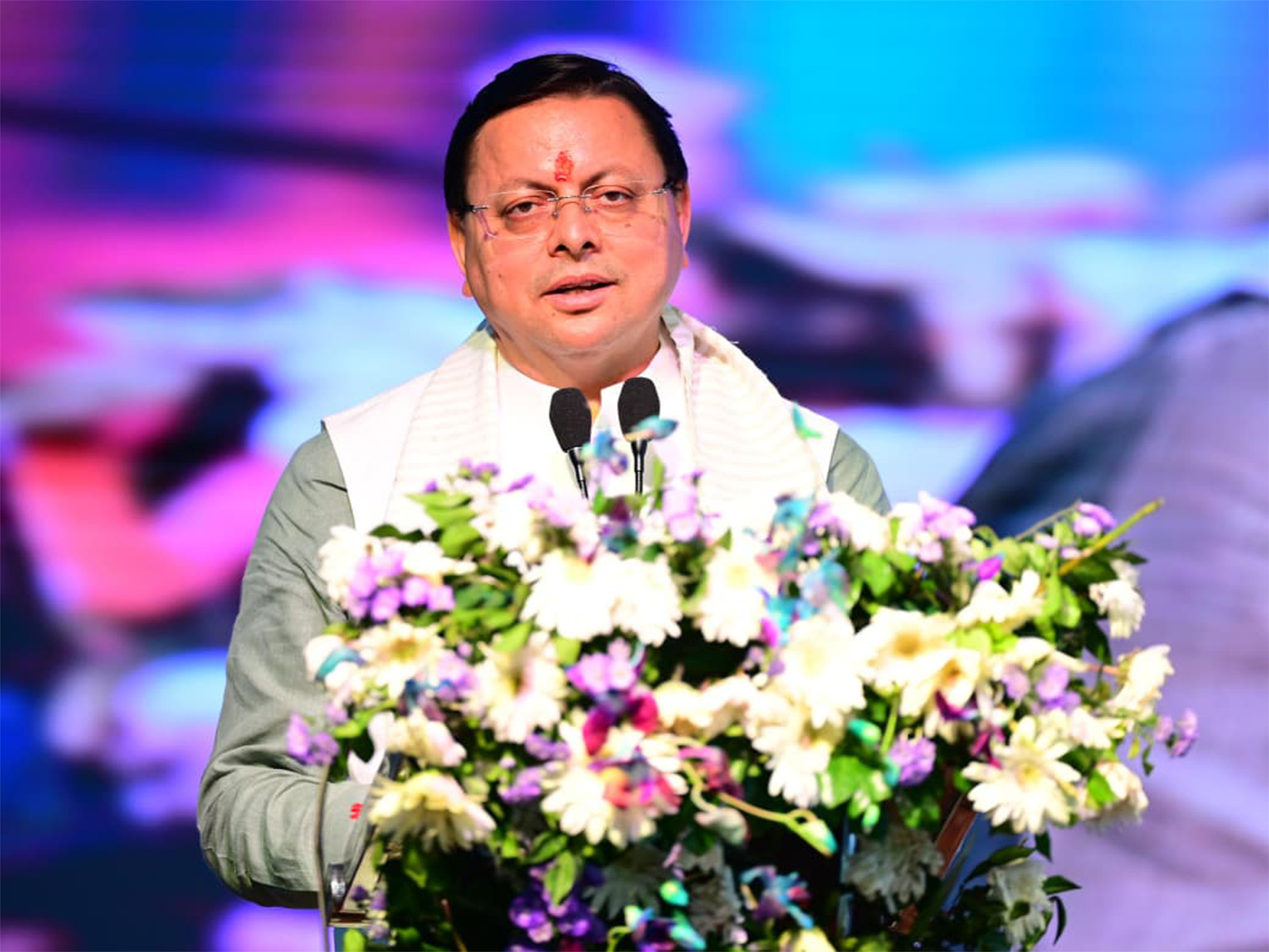 Uttarakhand CM Pushkar Singh Dhami at closing session of 'Sparsh Himalaya Mahotsav 2025'. (Photo/ANI)