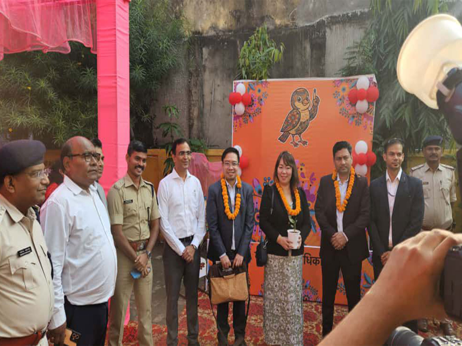 A delegation of Thailand visited a polling booth in Patna (Photo/ANI)