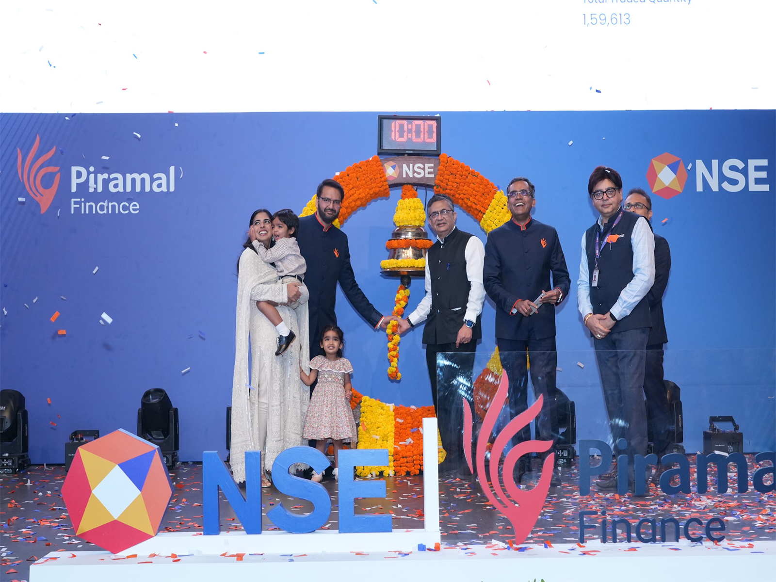 Piramal Finance Limited on getting listed on NSE (Photo/@NSEIndia)
