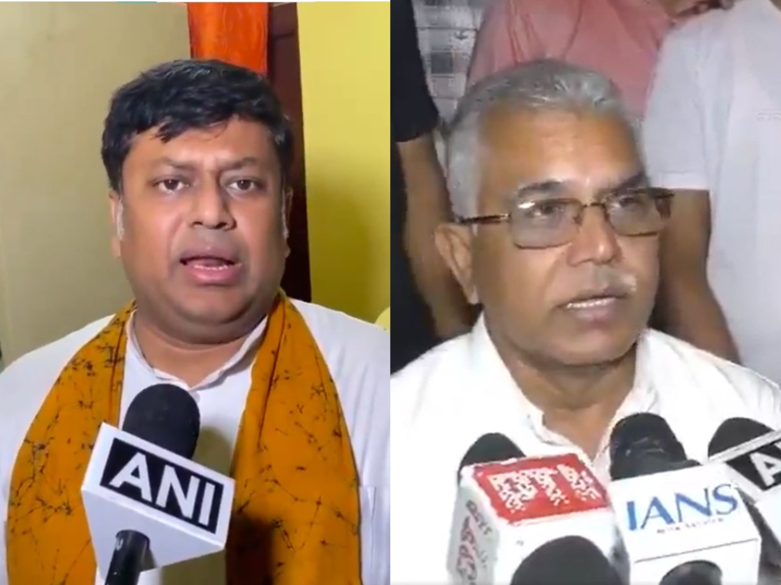 Union Minister Sukanta Majumdar and BJP leader Dilip Ghosh (Photo/ANI)