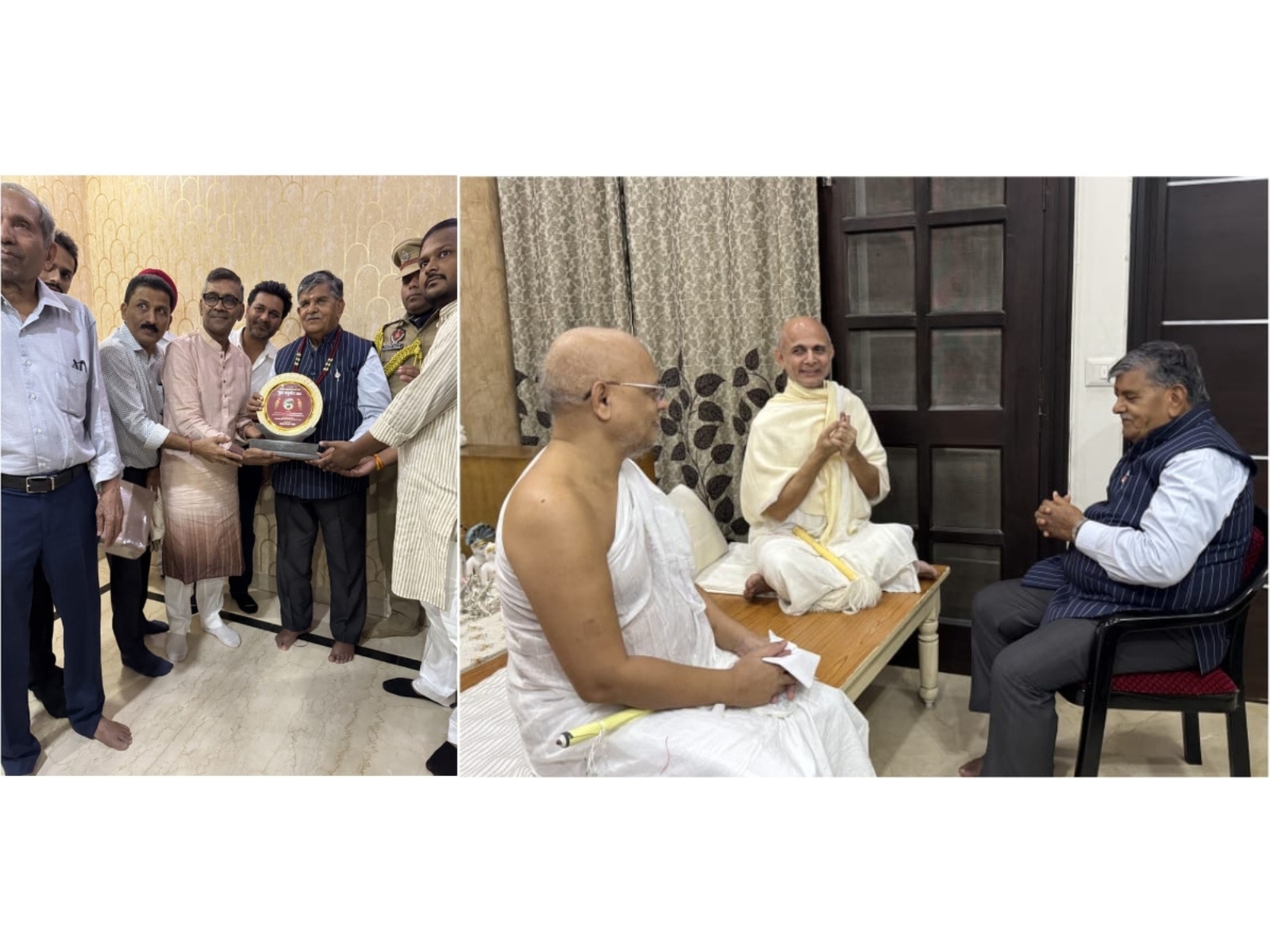 Governor of Punjab Meets Param Pujya Divyatapasvi Acharya Shri Hansratna Surishwarji Maharaj -- A Meeting of Spiritual Vision and Cultural Harmony