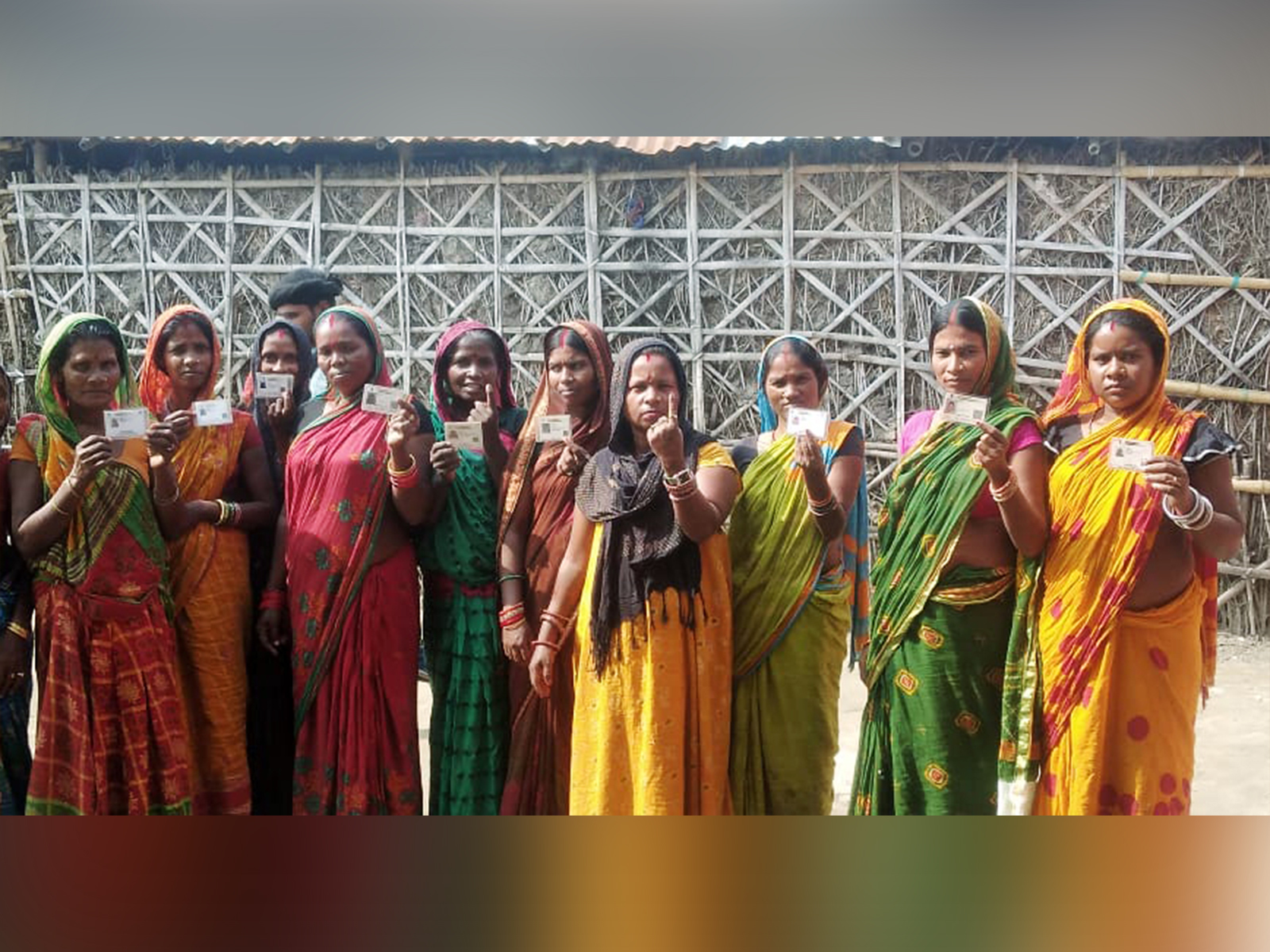 Visuals from the first phase polling of Bihar elections (Photo: ANI)