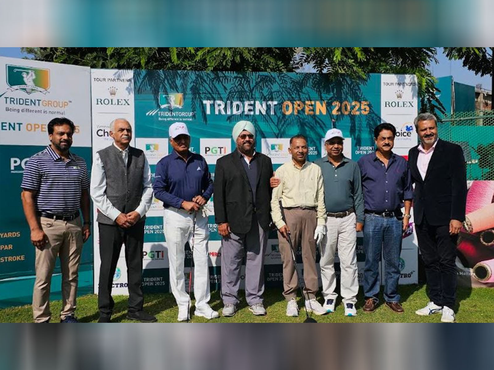 Rajya Sabha MP & Trident Group Chairman Emeritus Padma Shri Rajinder Gupta with PGTI and Chandigarh Golf Club officials at the launch of the inaugural 'Trident Open' Golf Tournament