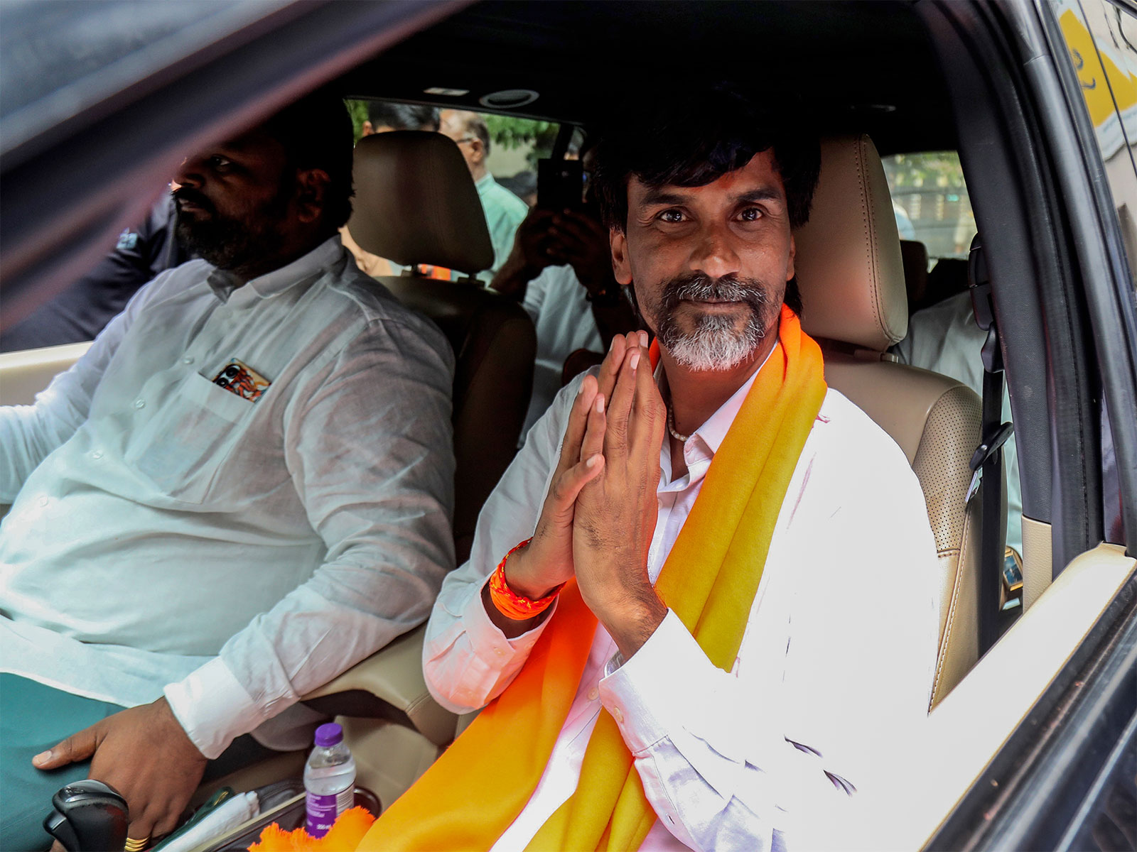 Maratha quota activist Manoj Jarange Patil (Photo/ANI)