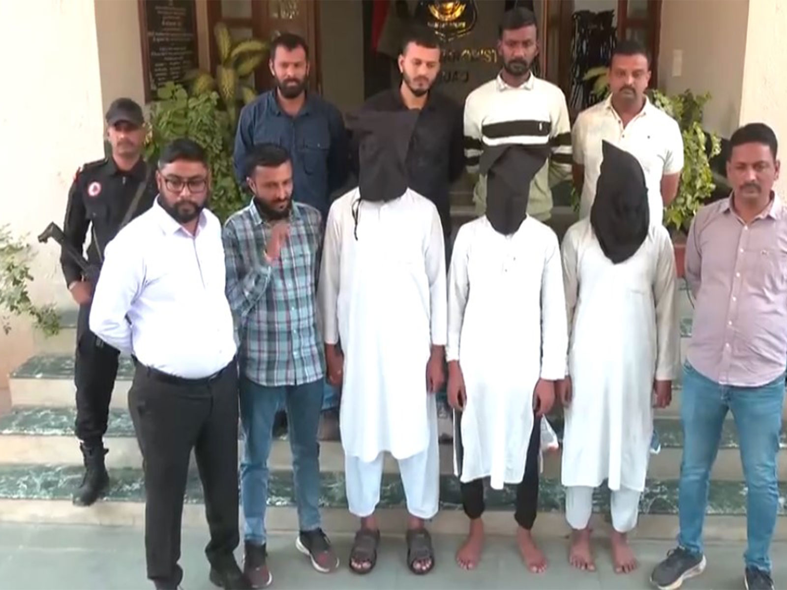 Gujarat ATS arrests three suspects in relation to terror attack conspiracy (Photo: ANI)