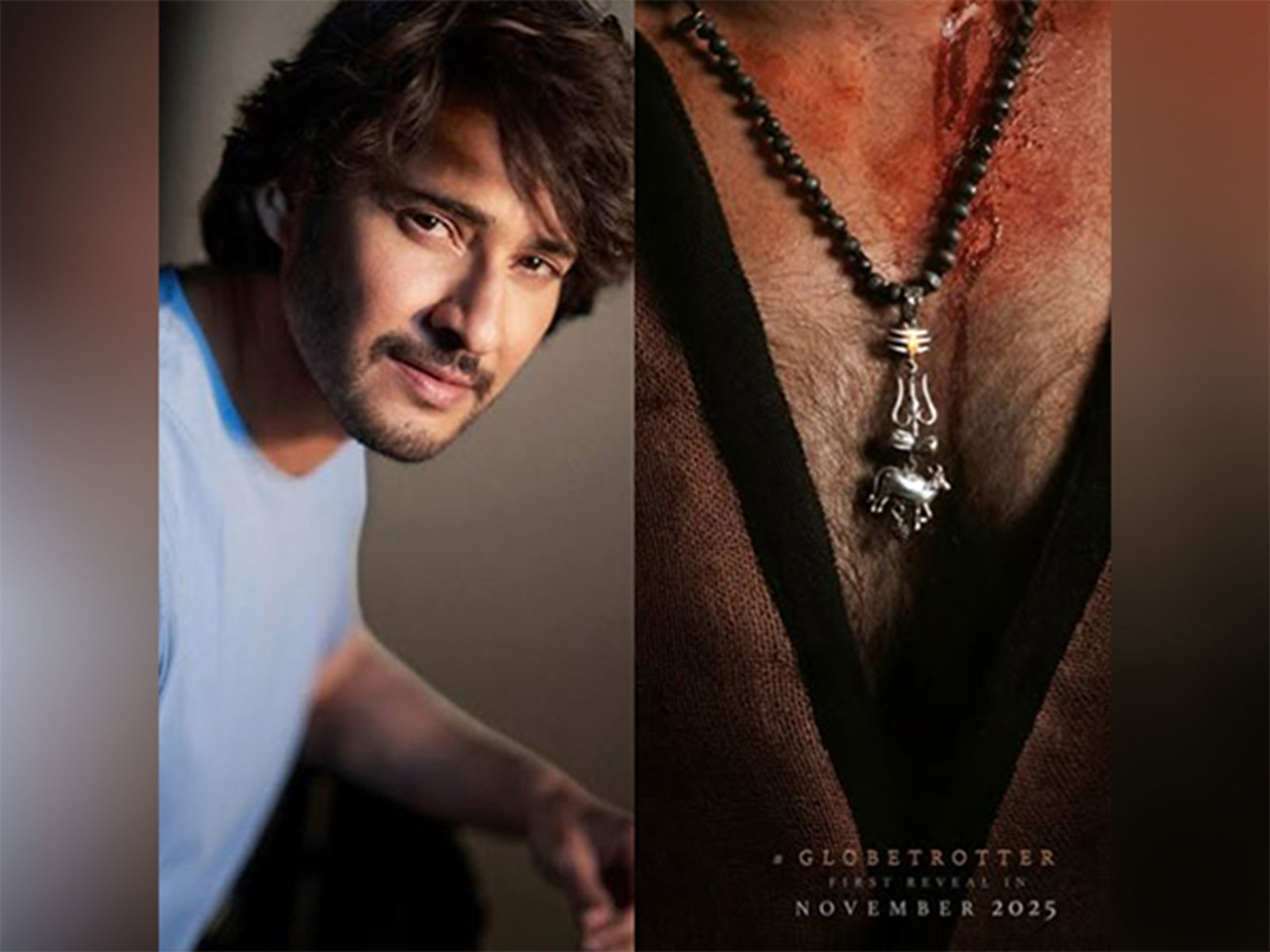 Mahesh Babu and Globetrotter poster (Photo/Instagram@urstrulymahesh)