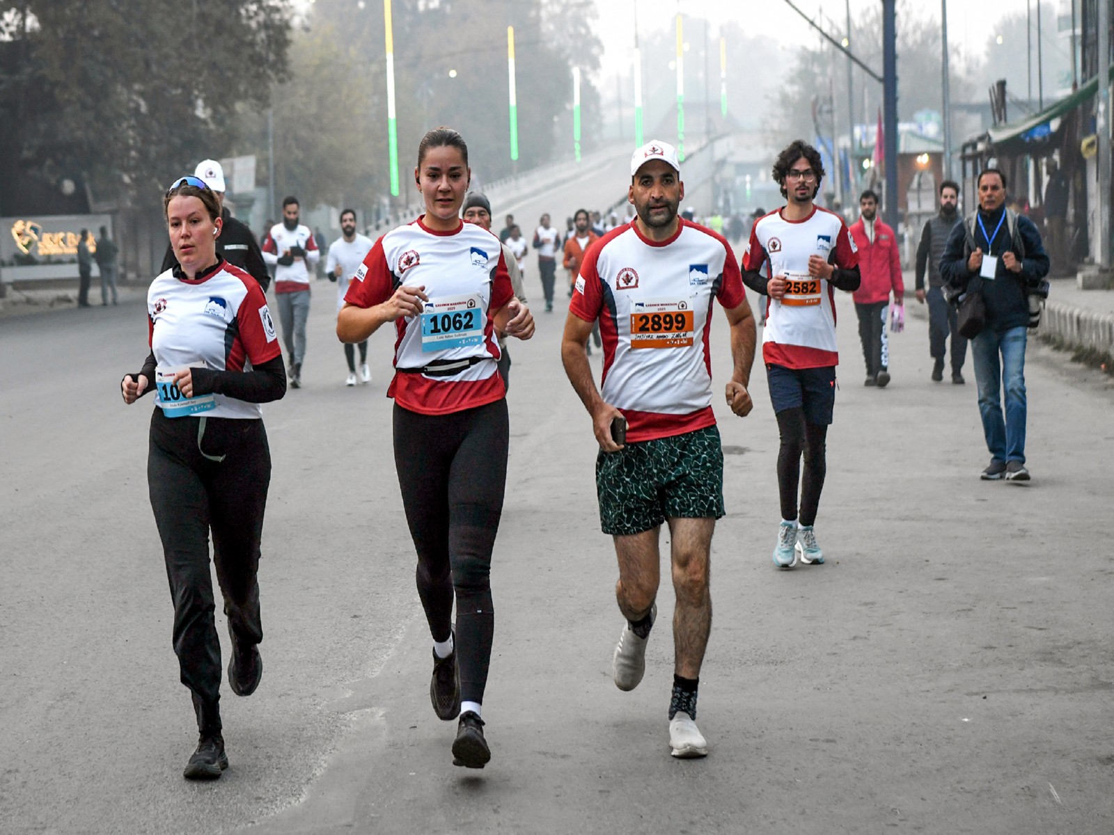 Athletes run during Kashmir marathon. (Photo/ANI)