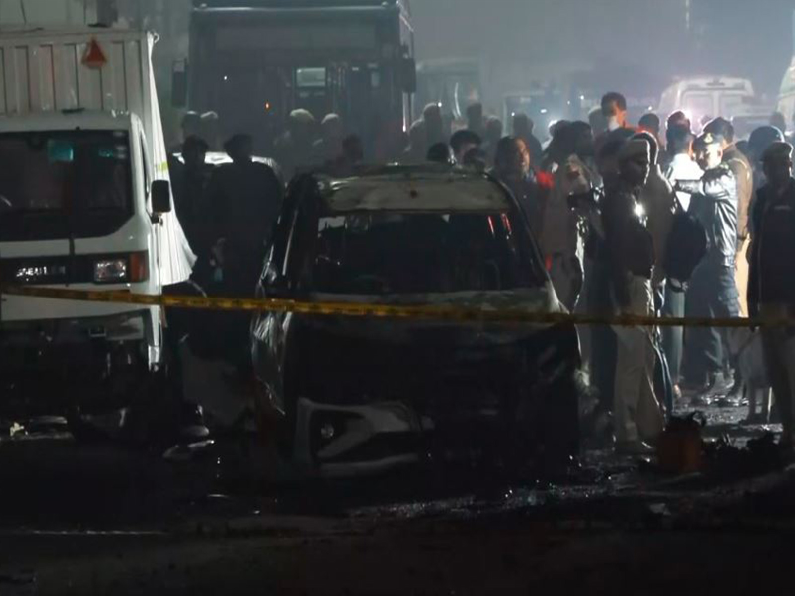 Visuals from the site of blast in Delhi (Photo/ ANI)