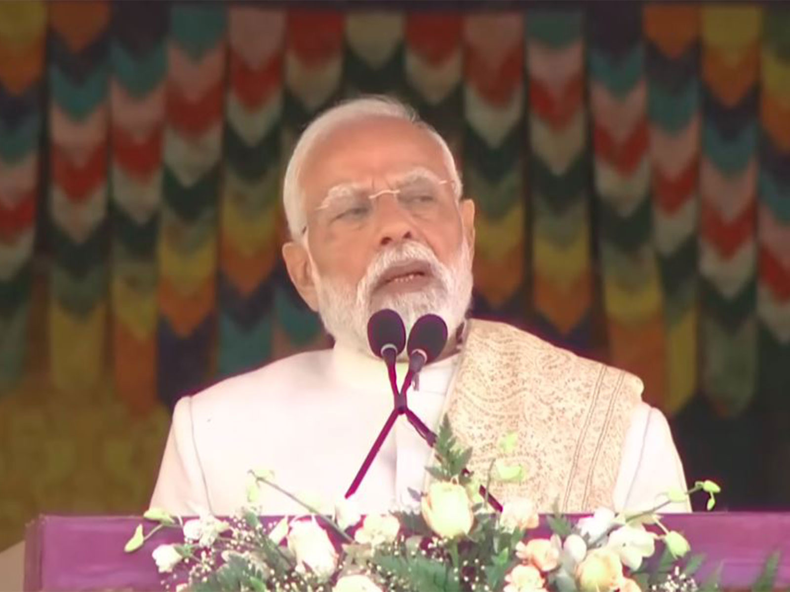  Prime Minister Narendra Modi addressing a gathering at the Changlimithang Celebration Ground in Thimphu (Photo/NarendraModiYoutube)