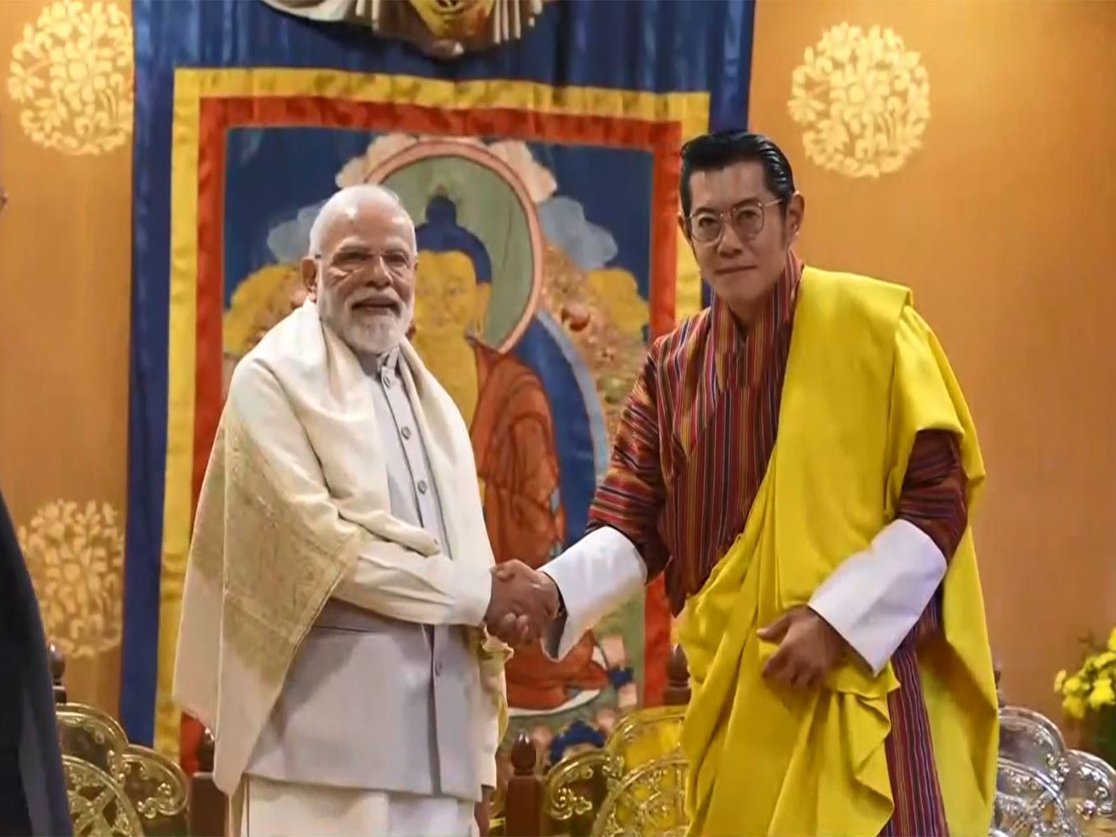 Prime Minister Narendra Modi holds delegation-level talks with Bhutan King Jigme Khesar Namgyel Wangchuck in Thimphu. (Photo/ANI)