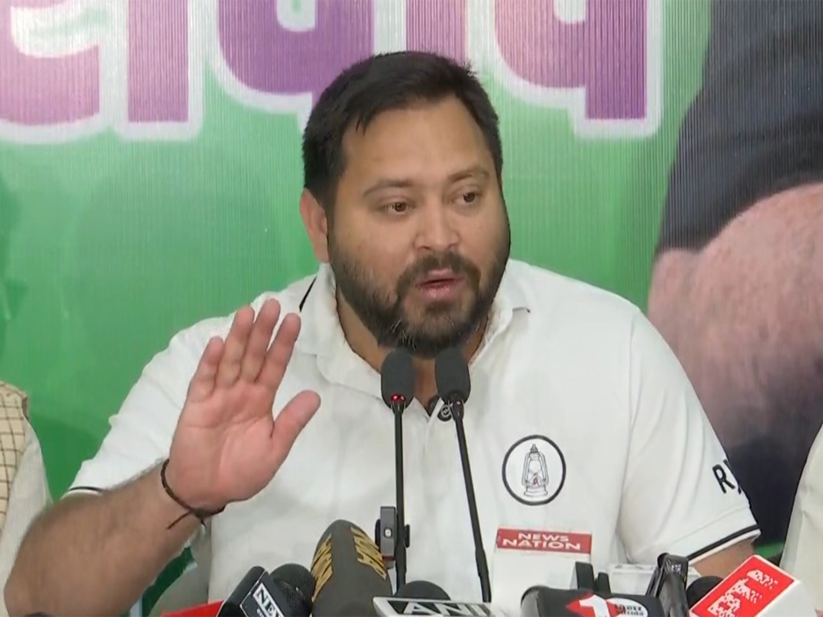 Rashtriya Janata Dal (RJD) leader and Mahagathbandhan's Chief Ministerial face Tejashwi Yadav (Photo/ANI)