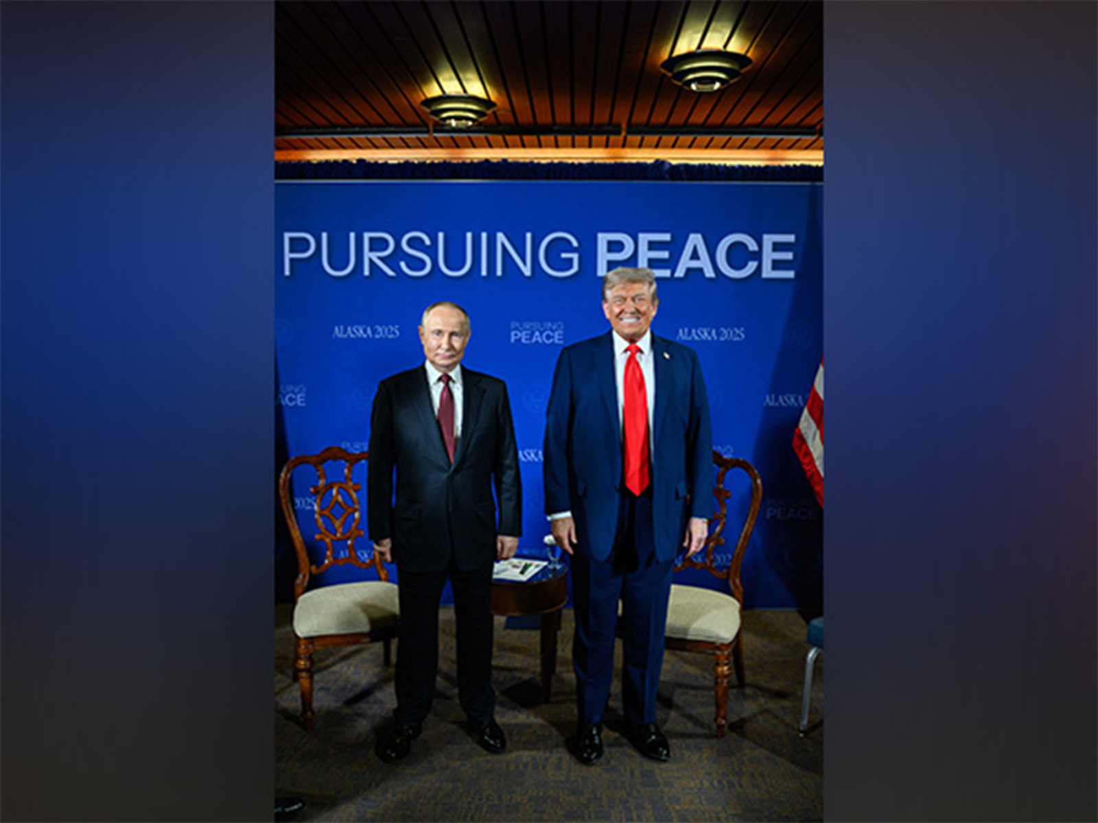 Russian President Vladimir Putin with his US counterpart Donald Trump (right) at the summit in Alaska in August 2025 (File Photo/Reuters)