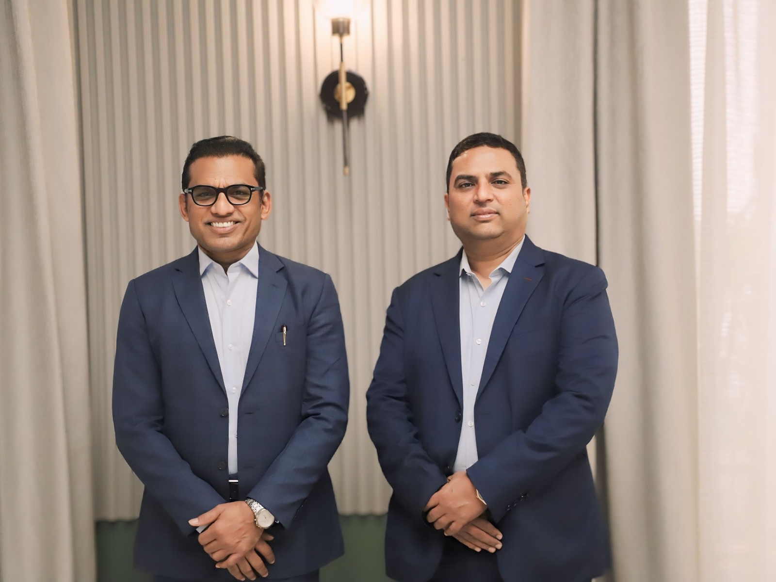 From L to R - Mr Mukesh Patel, MD and Mr Kamlesh Patel, CMD, Asian Granito India Ltd