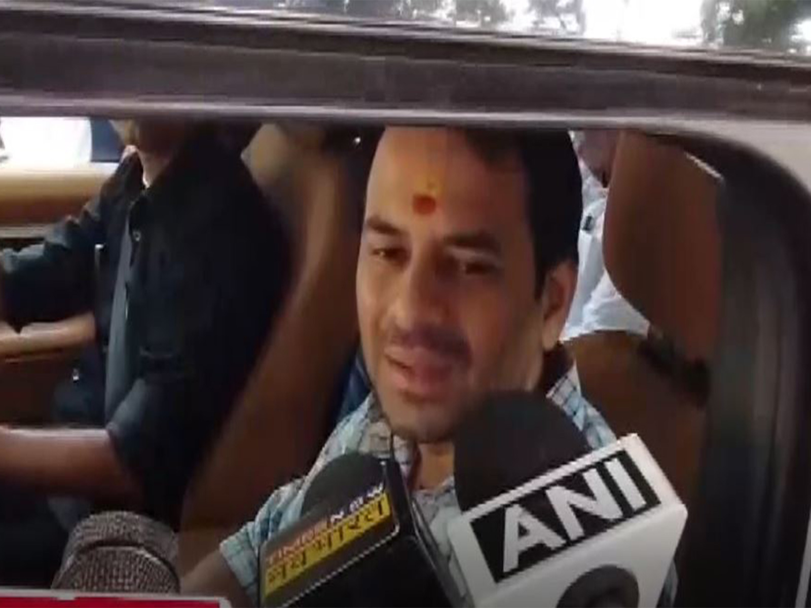 Janshakti Janata Dal chief and candidate from the Mahua seat, Tej Pratap Yadav (Photo/ANI)