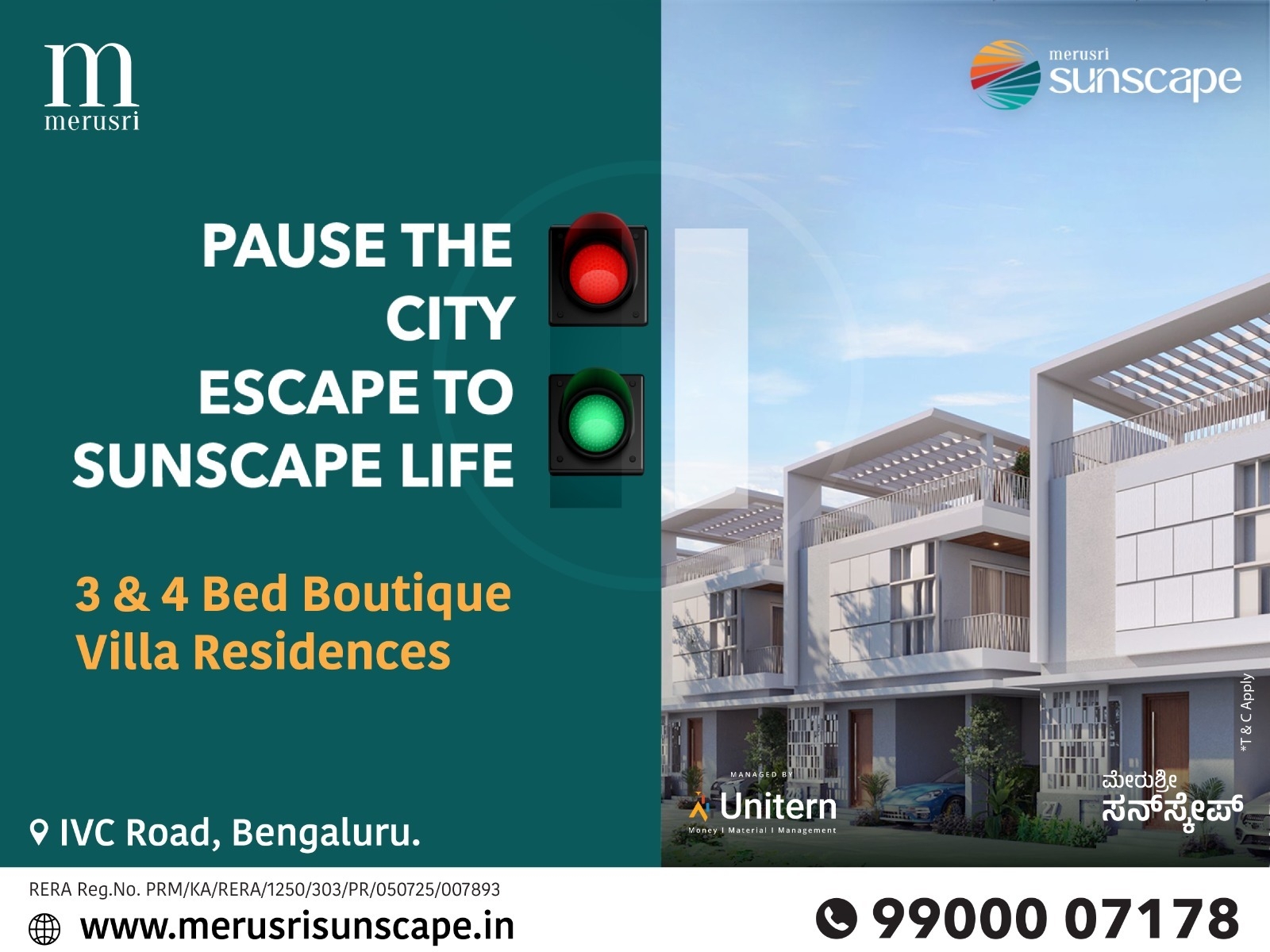 Merusri Developers unveils Merusri Sunscape, offering boutique villas with modern luxury and serene surroundings near North Bengaluru's growth hub.