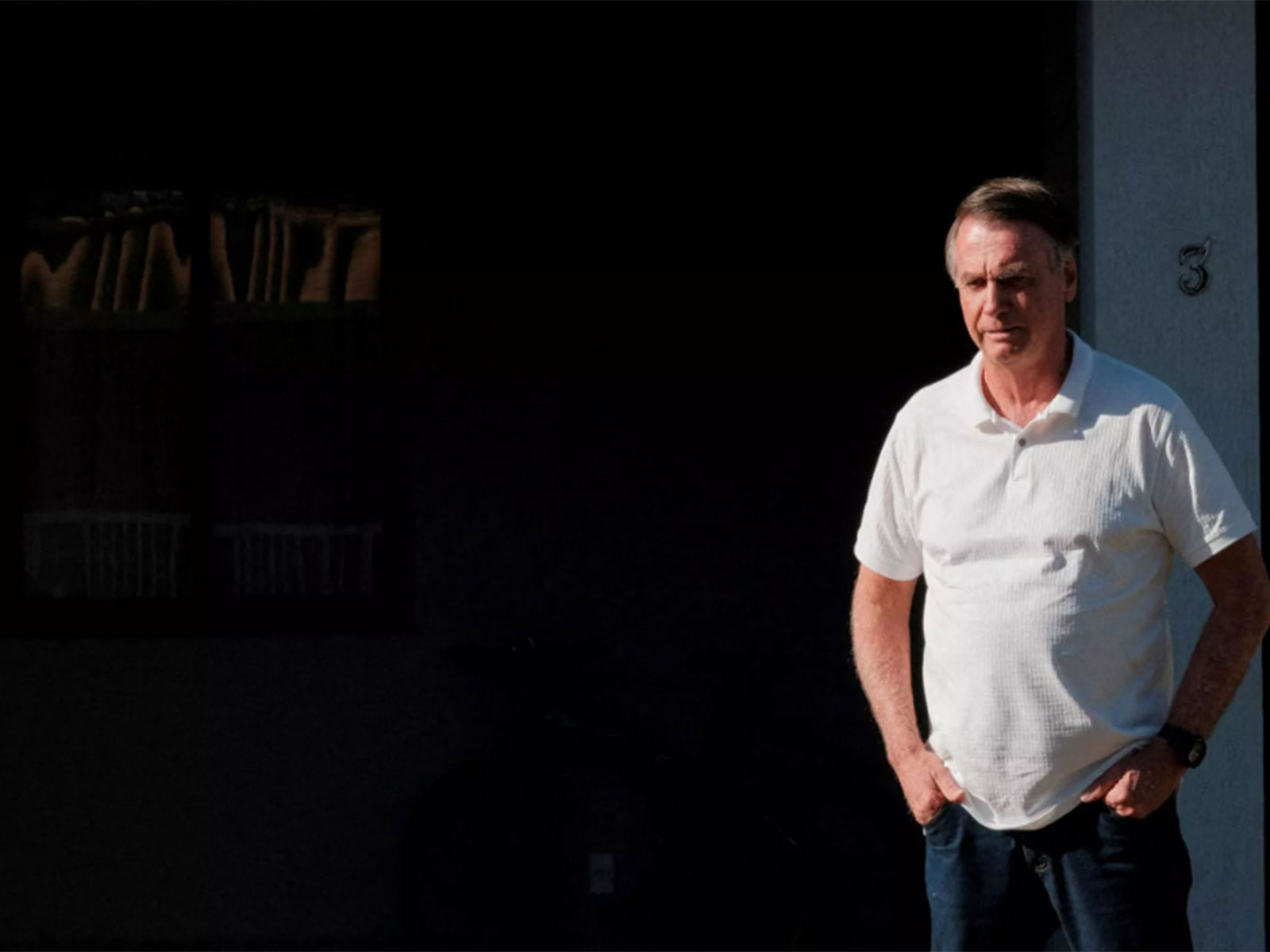 Former President Jair Bolsonaro at his residence in Brasilia (Photo/Reuters)