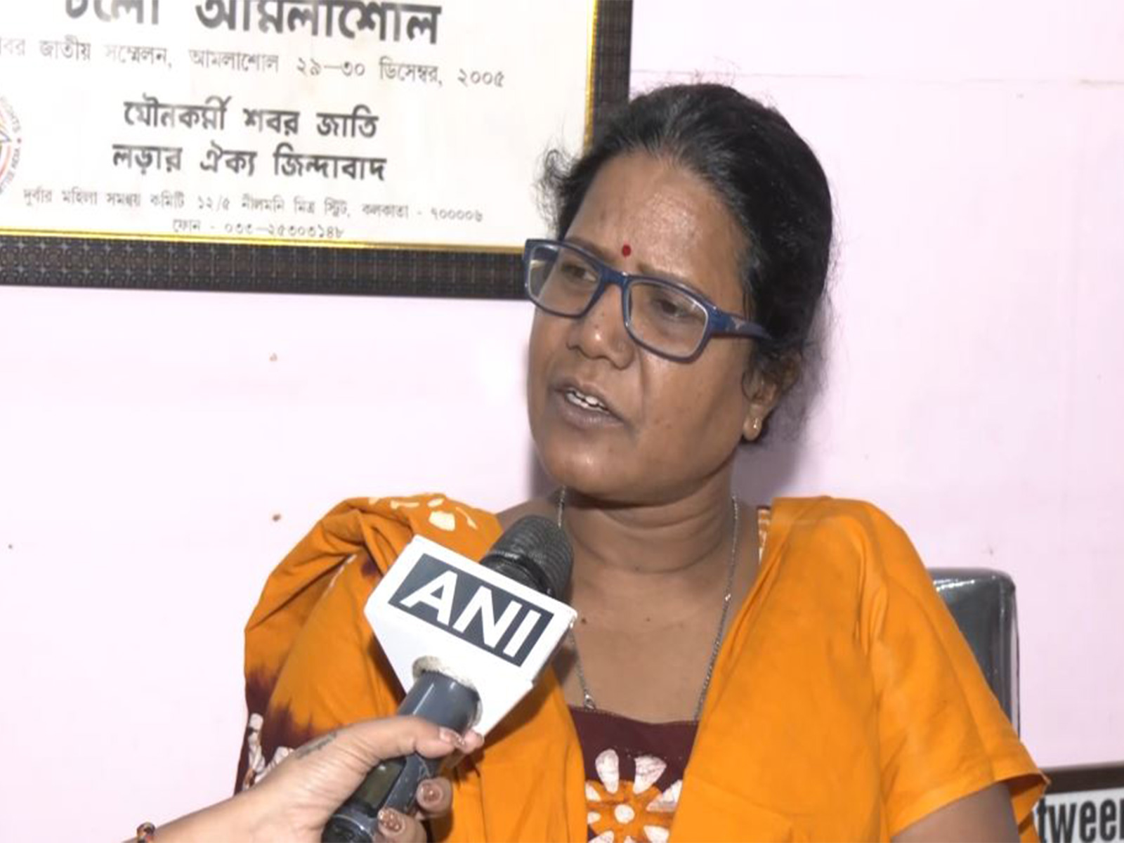 Secretary of the Durbar Mahila Samanwaya Samiti, Sonagachi, Bishakha Laskar (Photo/ANI)