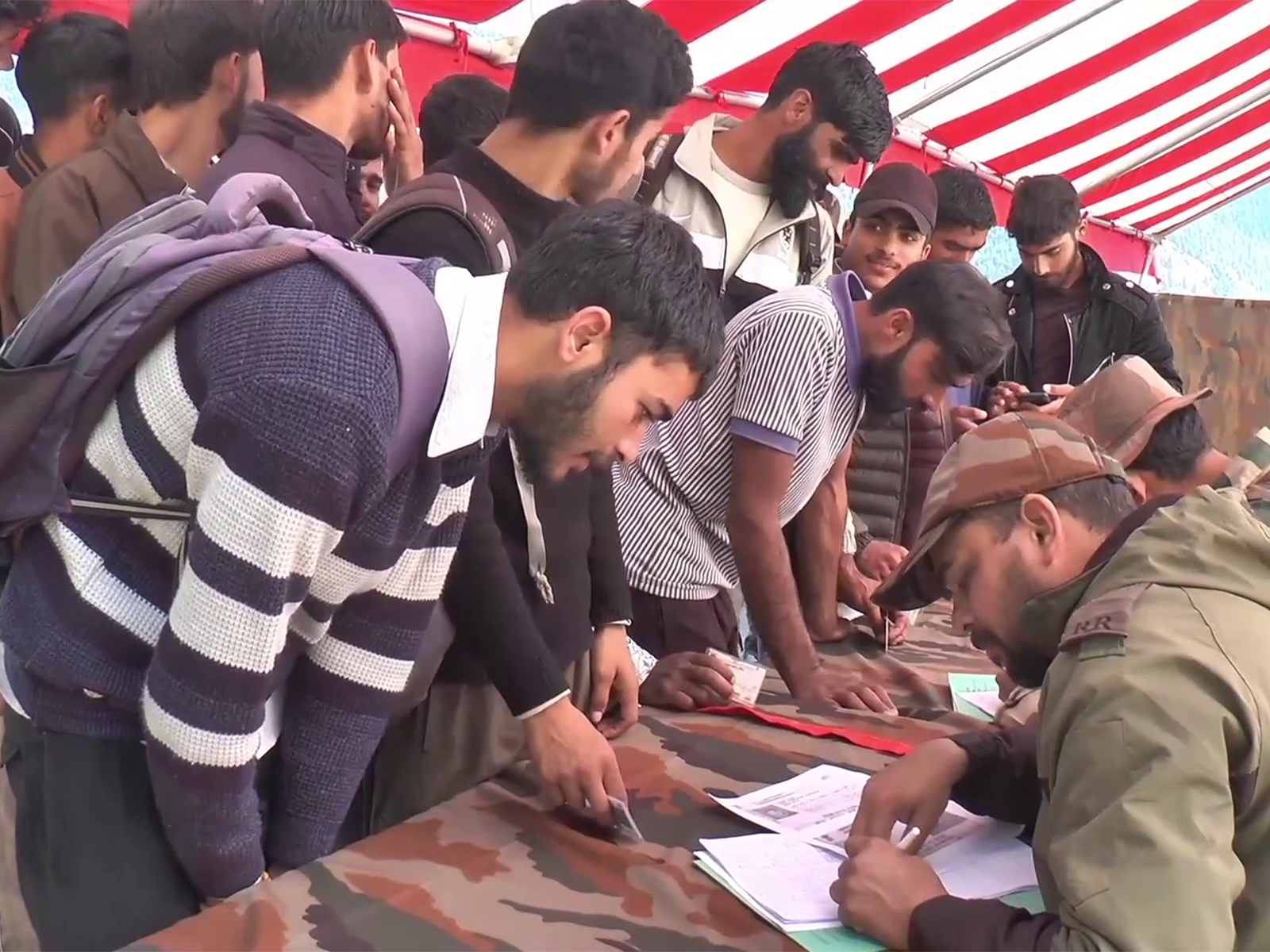 Pre recruitment training camp of 4 Rashtriya Rifles in Bhanderwah (Photo/ANI)