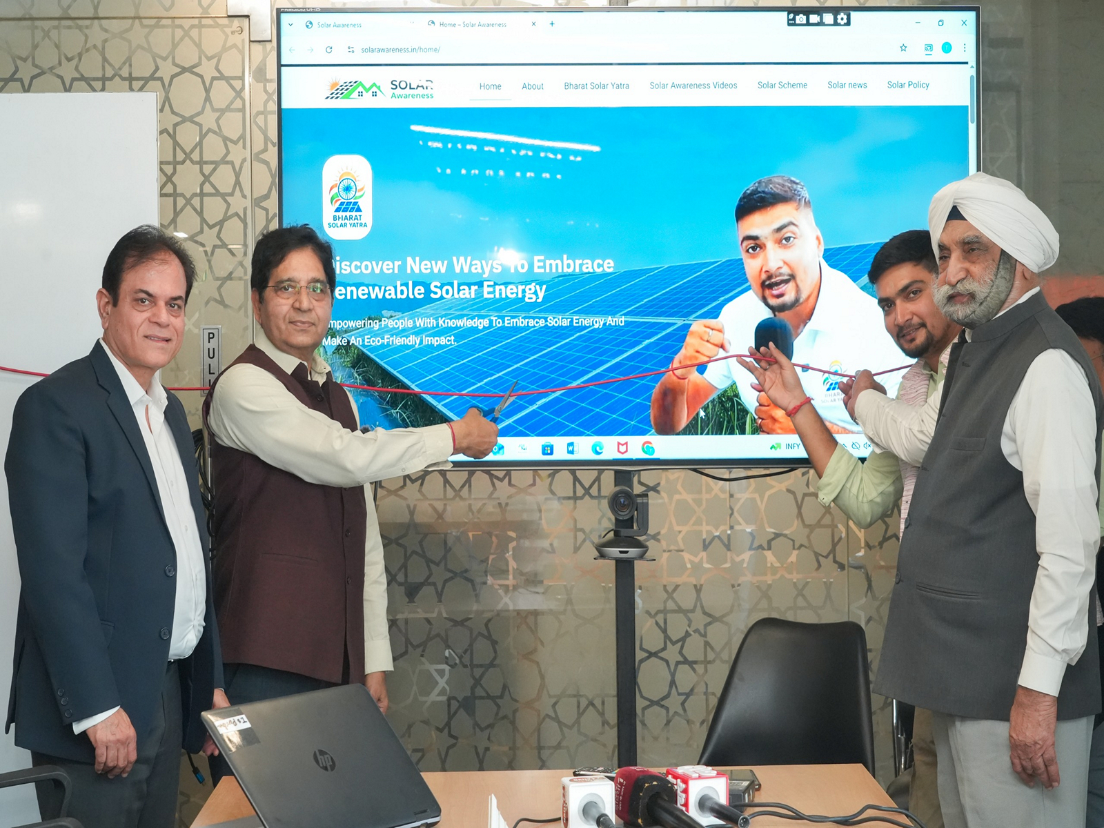 Launch of the Bharat Solar Yatra website to promote solar awareness and expand clean energy adoption in India (Photo/ANI)