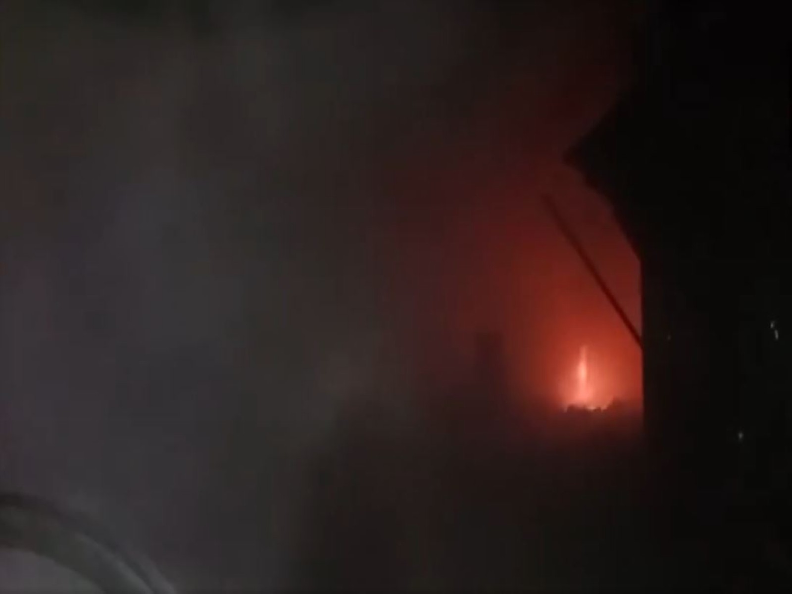 Fire breaks out in scrap shop in Lucknow. (Photo/ANI) 