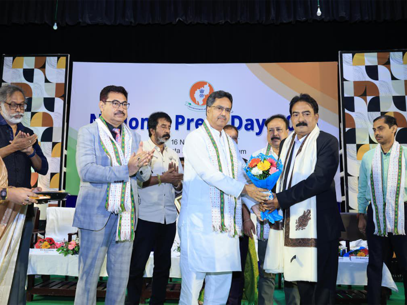 Tripura CM Manik Saha attends National Press Day (Photo/ANI)