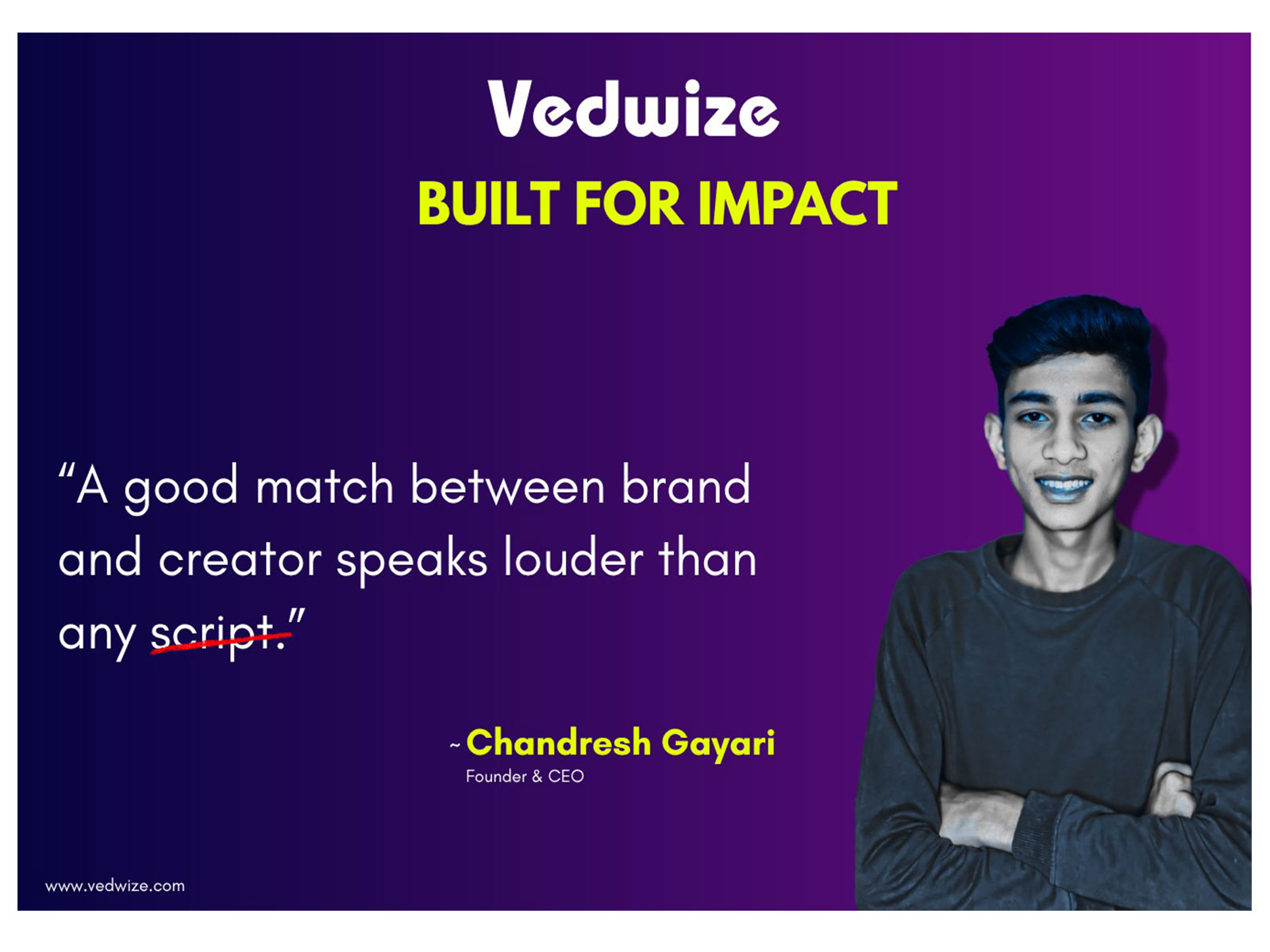 Vedwize: Indore-Based Talent Management & Influencer Marketing Company Led by Chandresh Gayari Becomes a Rising Force in India's Creator Economy