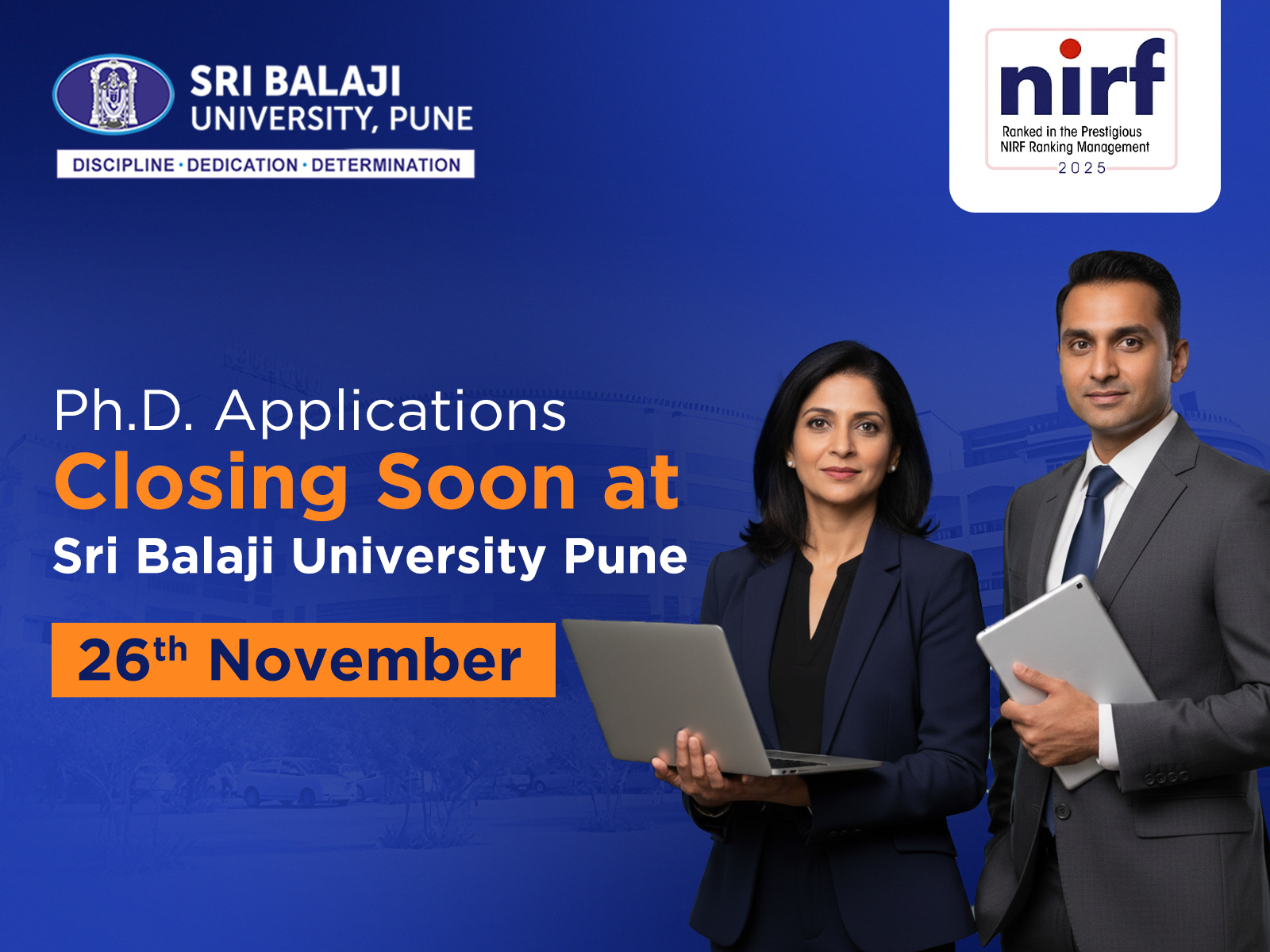 Ph.D. Applications Closing Soon at Sri Balaji University, Pune -- Unlock New Career Opportunities in Research and Academia!