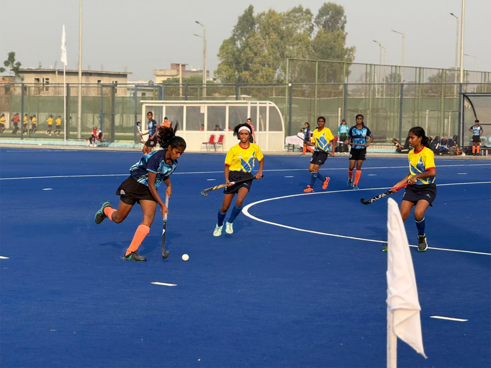 Players in action during Junior Women Academy Championship. (Photo/Hockey India)