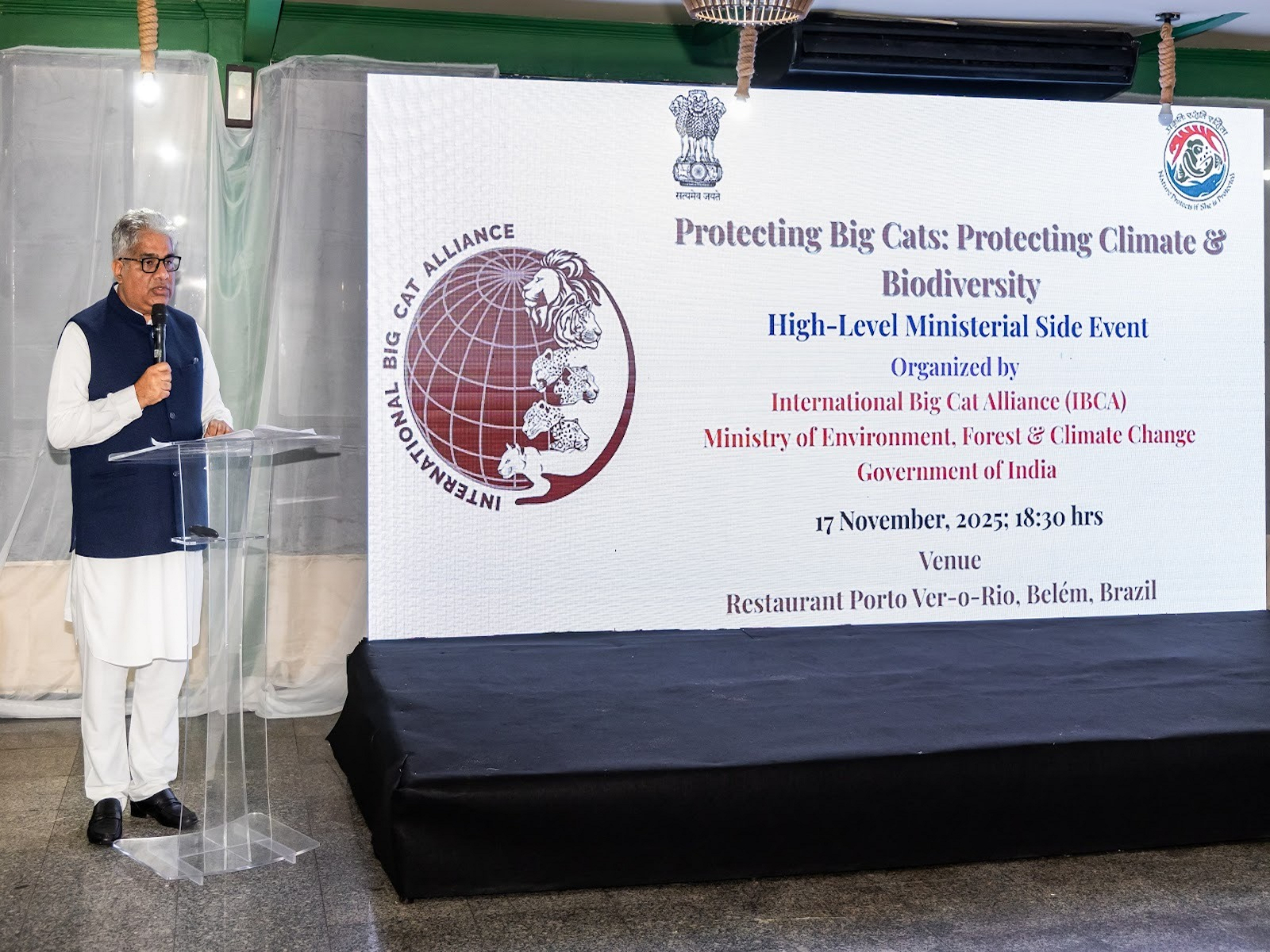 Union Environment Minister delivers India's intervention at UNFCCC CoP30 (Photo/Ministry of Environment, Forest and Climate Change)