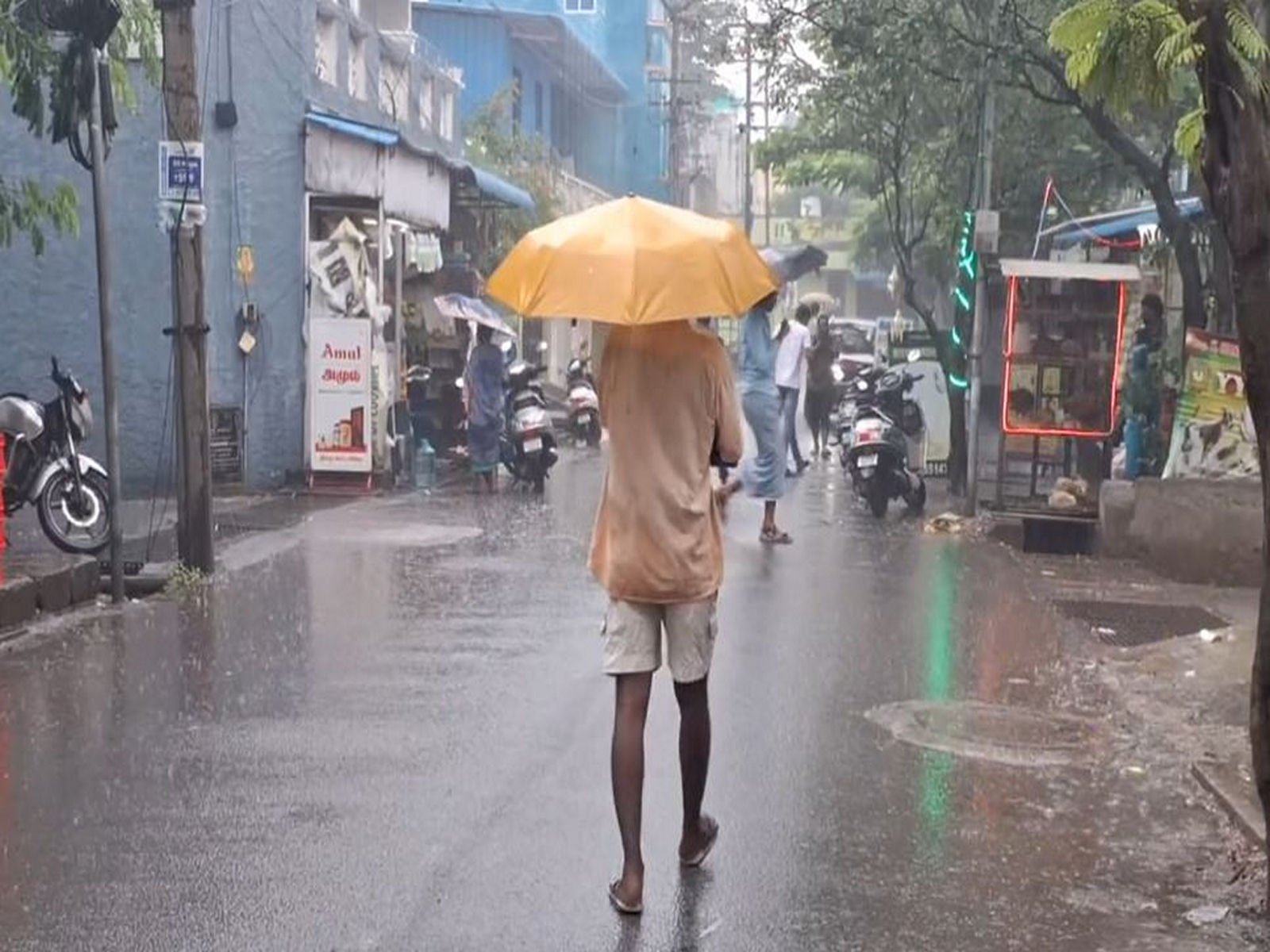 Visuals of rainfall from Puducherry (Photo/ANI)
