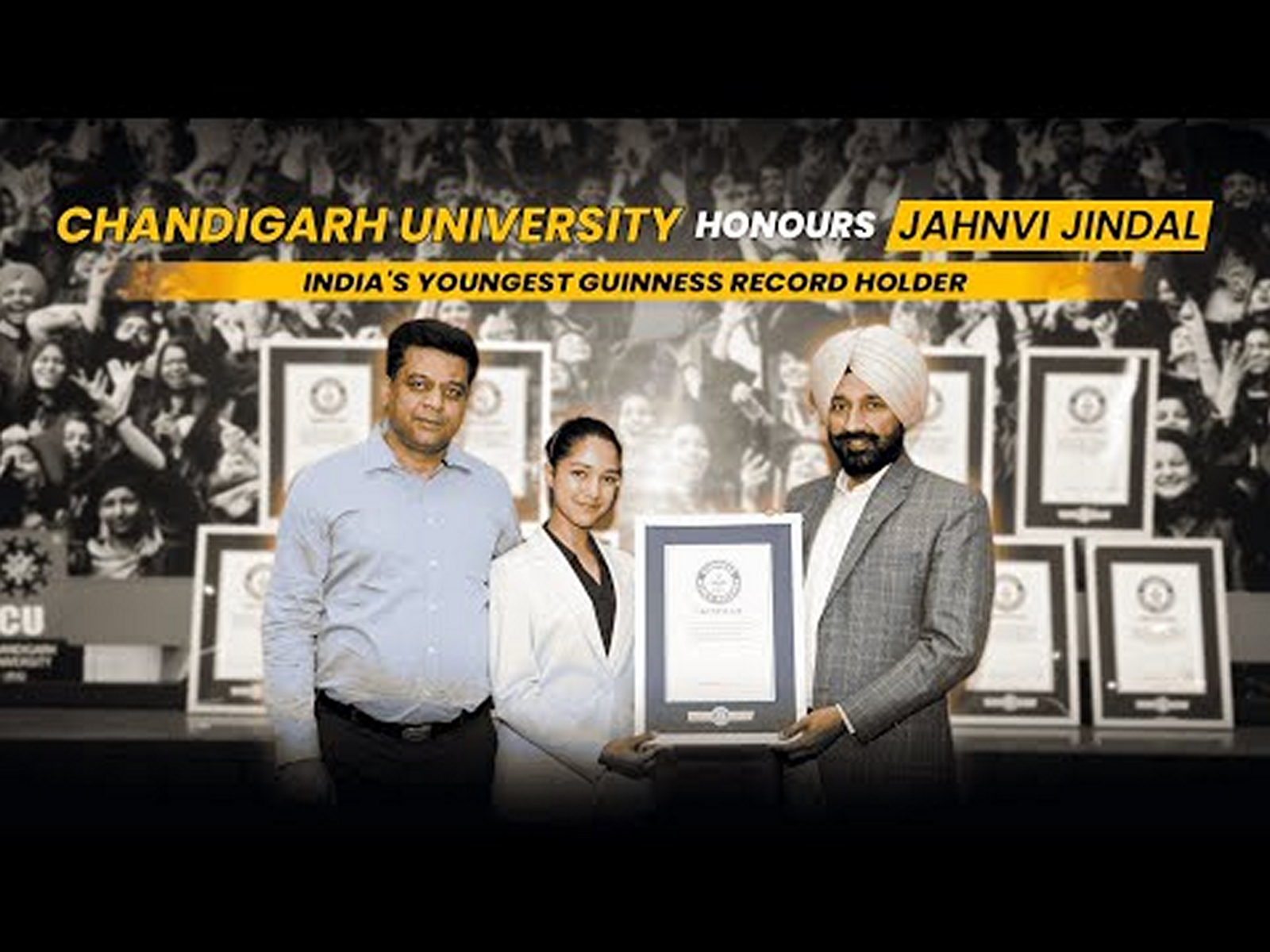 CU Chancellor & MP Satnam Sandhu Honours India's Youngest Guinness Record Holder, Jahnvi Jindal