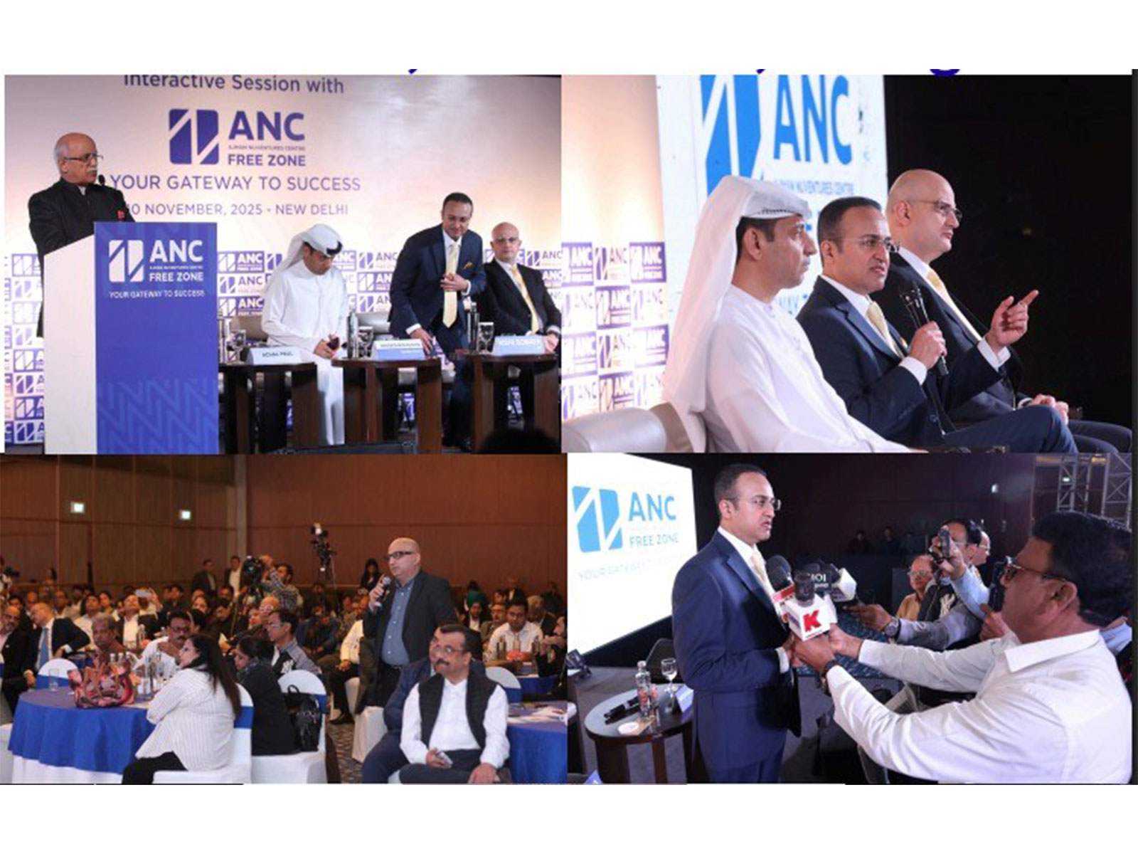 Ajman NuVentures Centre Free Zone delegation -- Rishi Somaiya (CEO), Mohamed Fathy & Naseer Bin Rashid during their successful maiden multi-city visit to India.