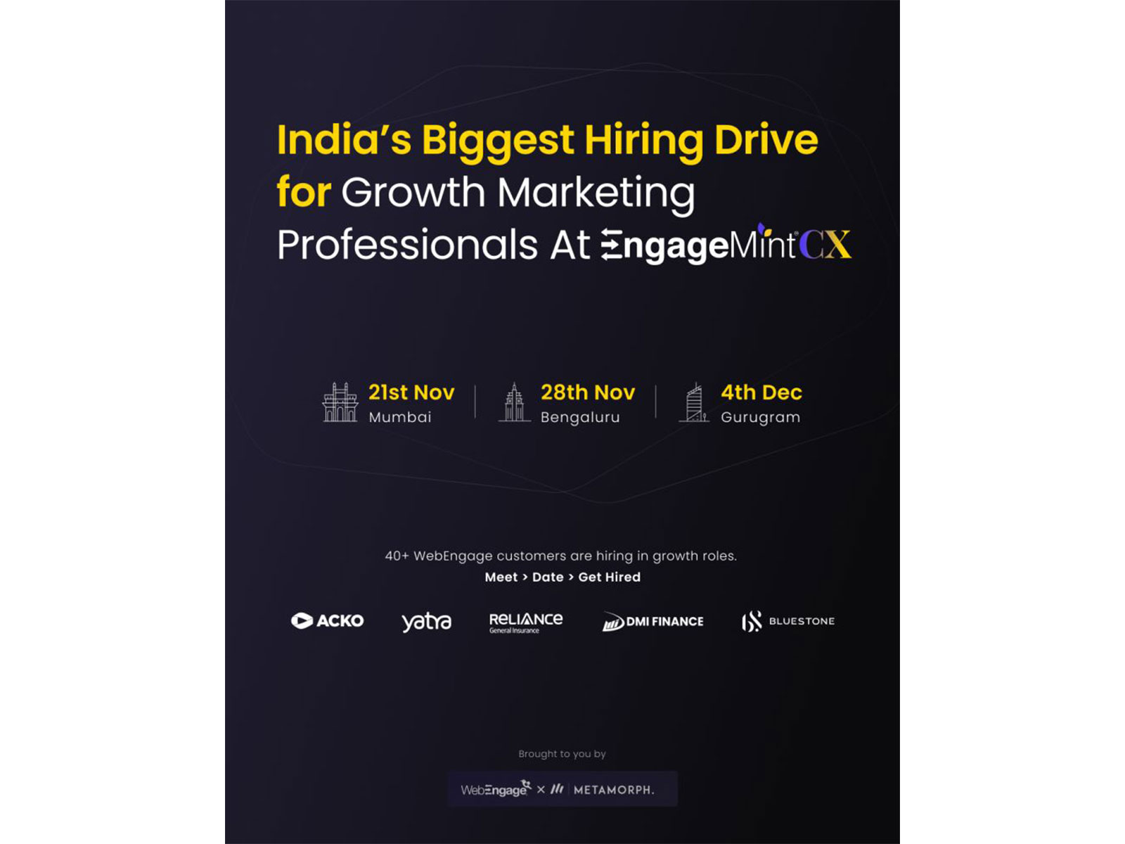 The initiative will bring together 40+ of India's most iconic brands and 500+ pre-screened candidates, offering 100+ open positions across marquee brands