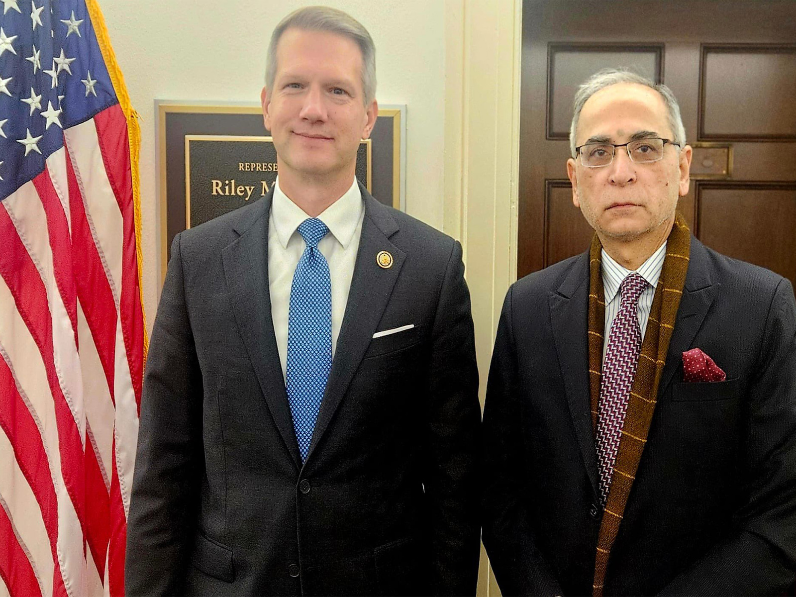Ambassador Kwatra with US Congressman Riley Moore (Photo/ X@AmbVMKwatra)