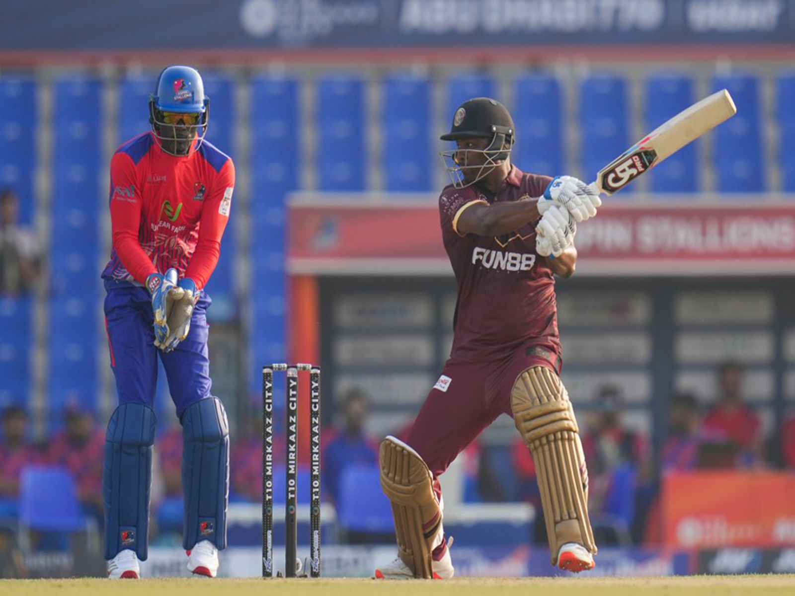 Johnson Charles in action for Northern Warriors. (Photo: Abu Dhabi T10)
