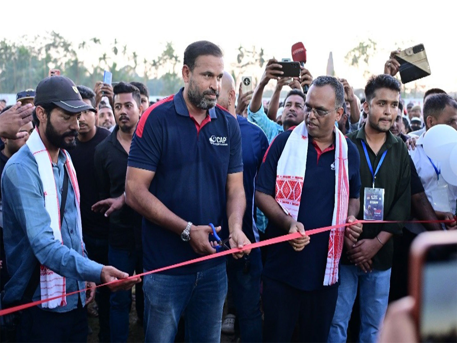Yusuf Pathan inaugurates the 38th center of Cricket Academy of Pathans (CAP) in Dibrugarh (Assam)