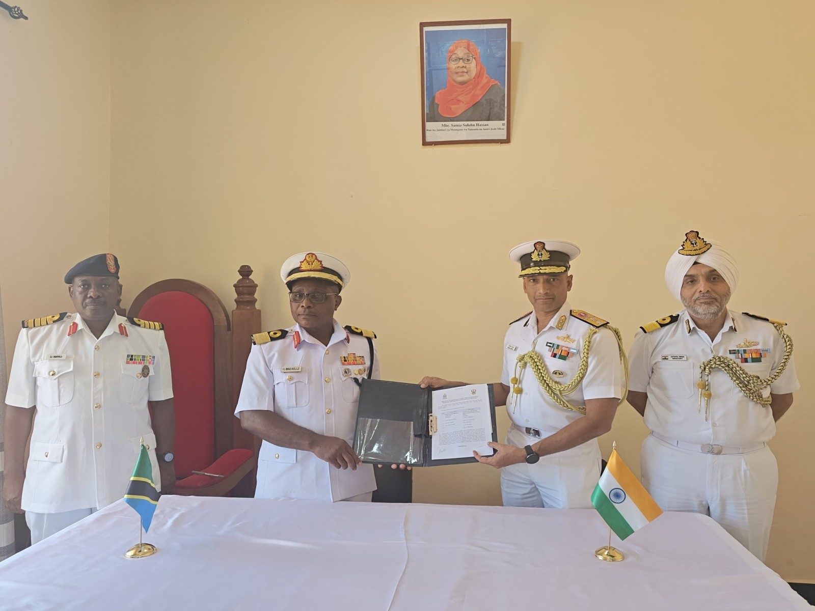 Talks were dedicated to mapping the future course of bilateral maritime engagements, a navy spokesperson said. (Photo: @indiannavy)