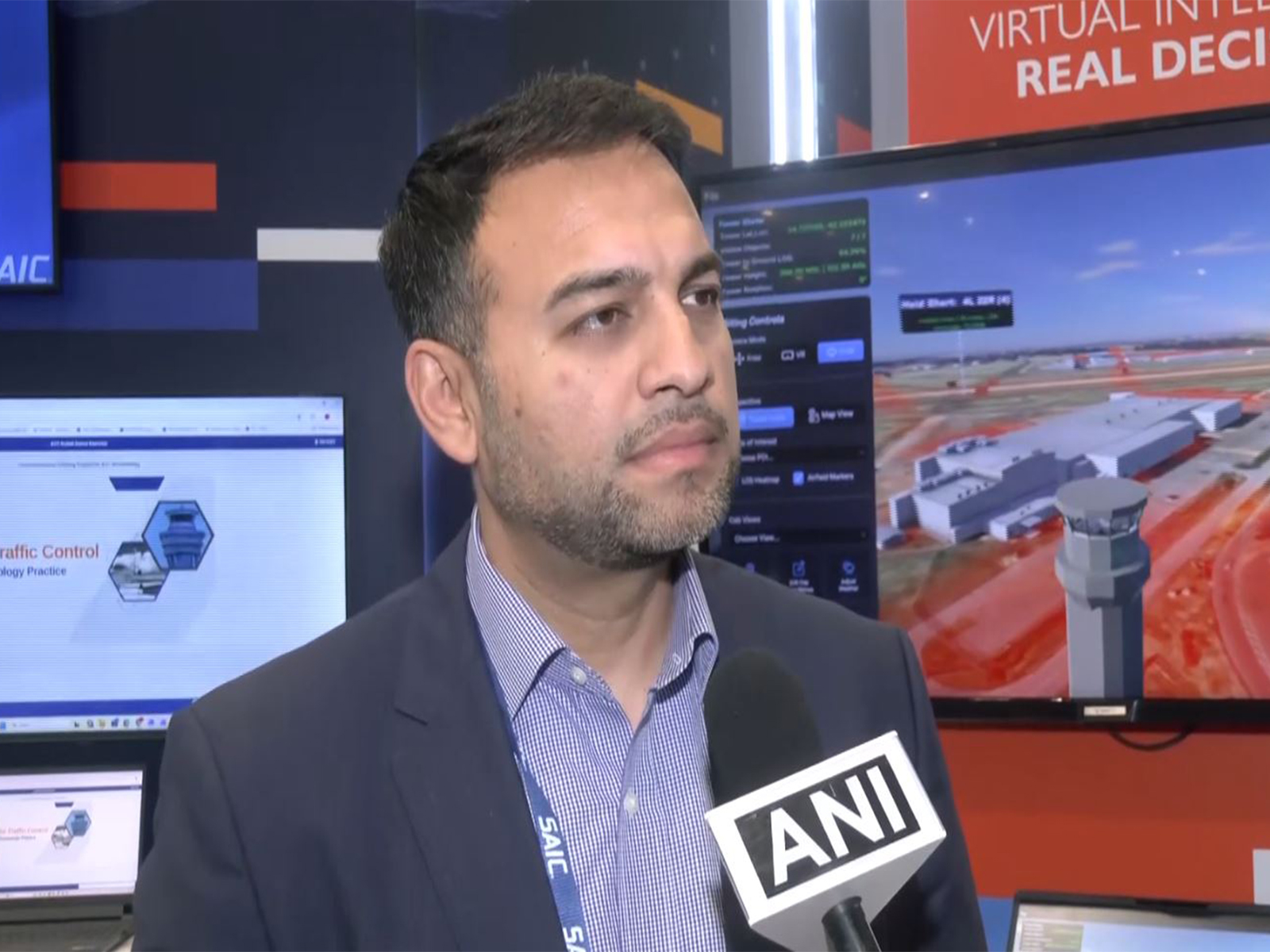 Murtaza Ahmed, Chief Growth Officer for the Civilian Business Group at US based Science Applications International Corporation speaking at Dubai Air Show (Photo: ANI)