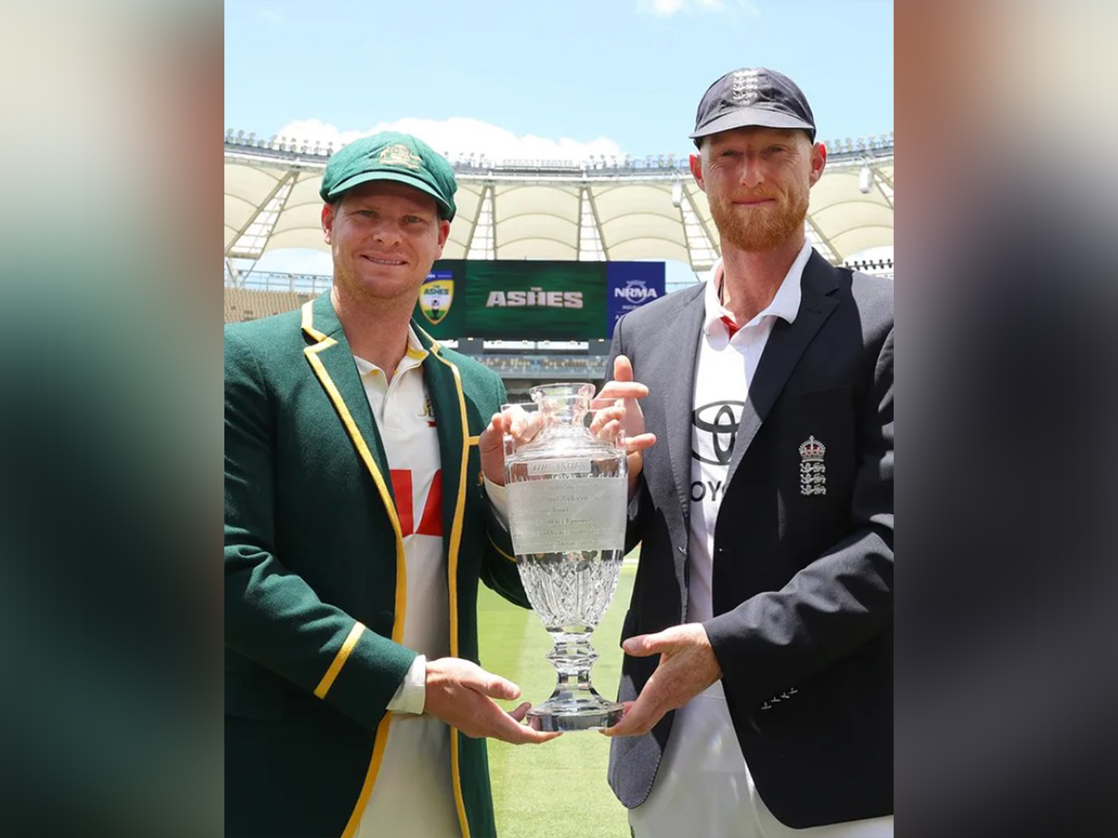 Australian skipper Steve Smith and England skipper Ben Stokes. (Photo: @ICC Instagram)